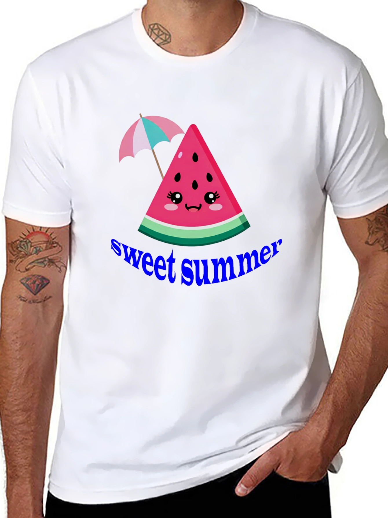 Sweet Summer Watermelon Graphic T-Shirt