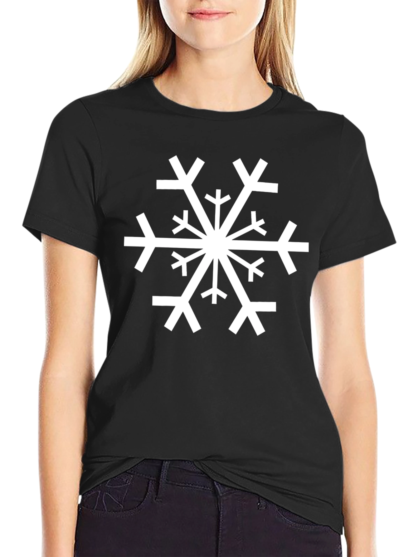 Snowflake Graphic Tee - Stylish Winter Design