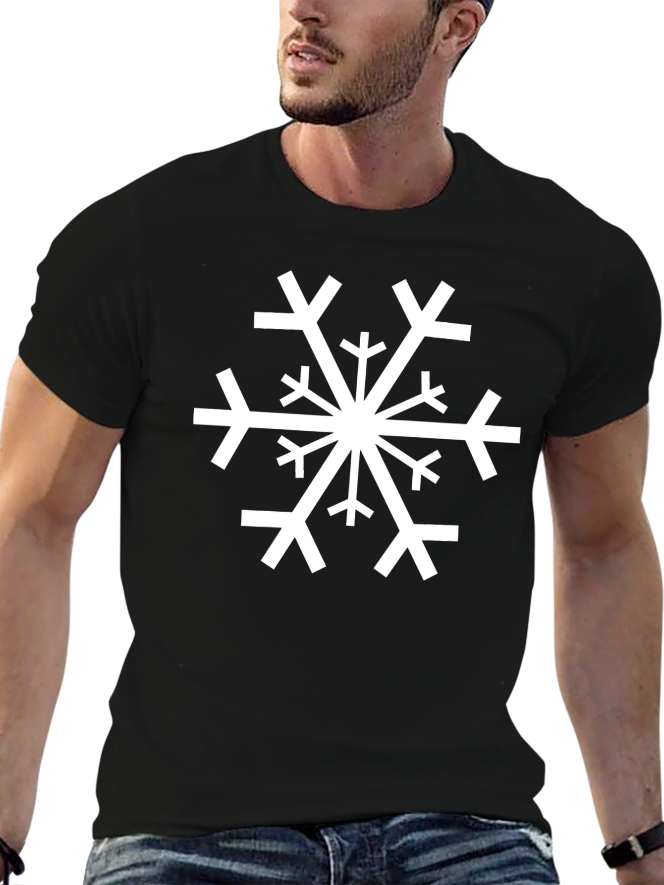 Snowflake Graphic Tee - Stylish Winter Design