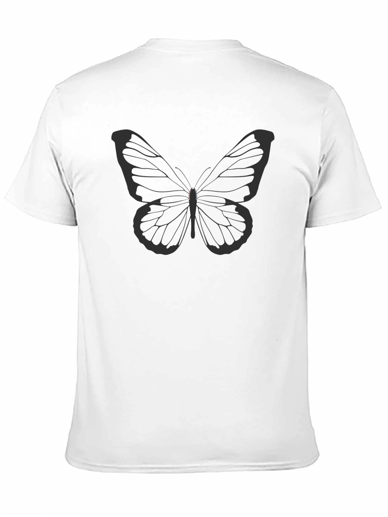 Butterfly Graphic Tee - Stylish Black Cotton T-Shirt