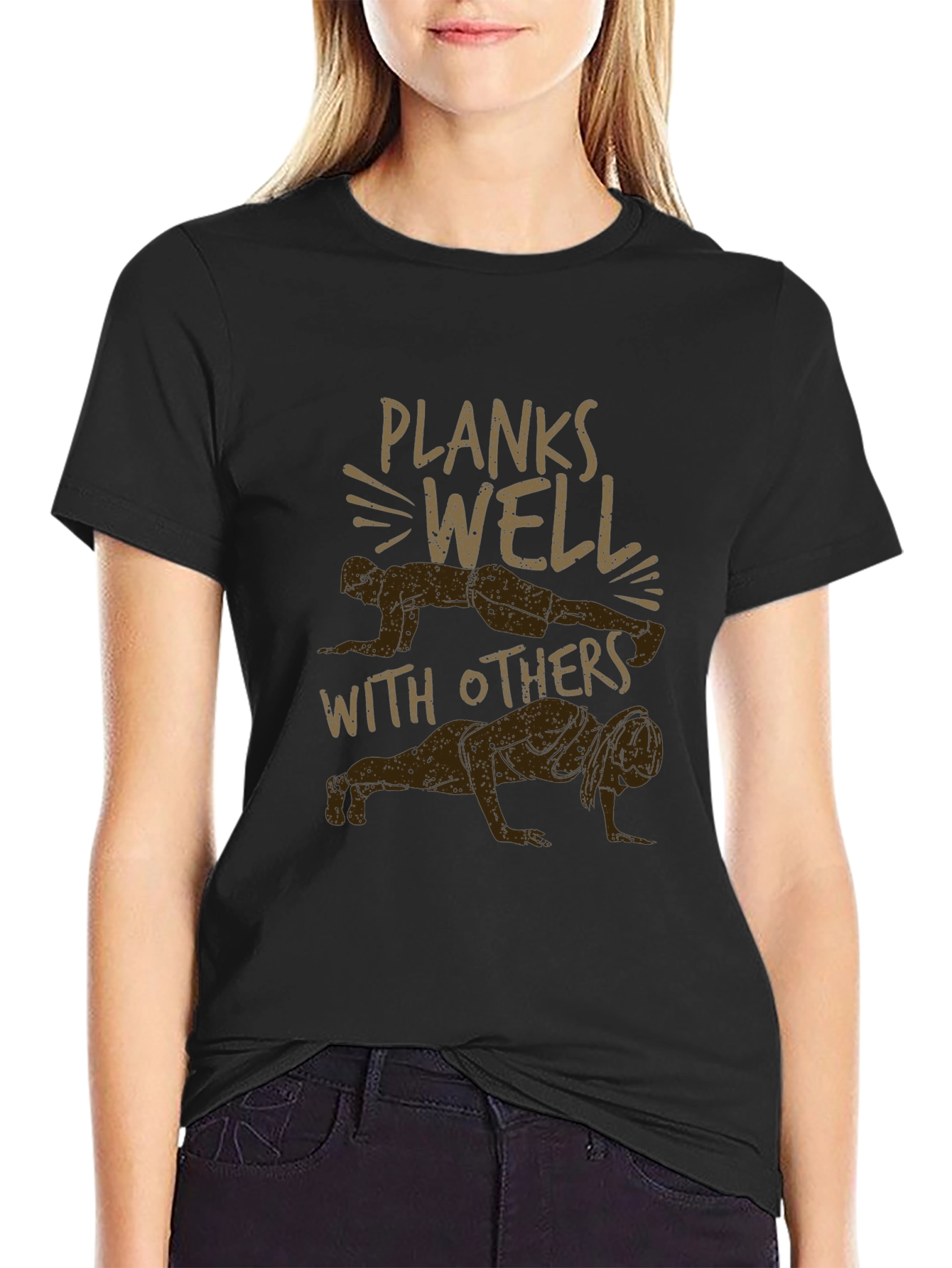 Planks Well With Others Graphic Tee - Black