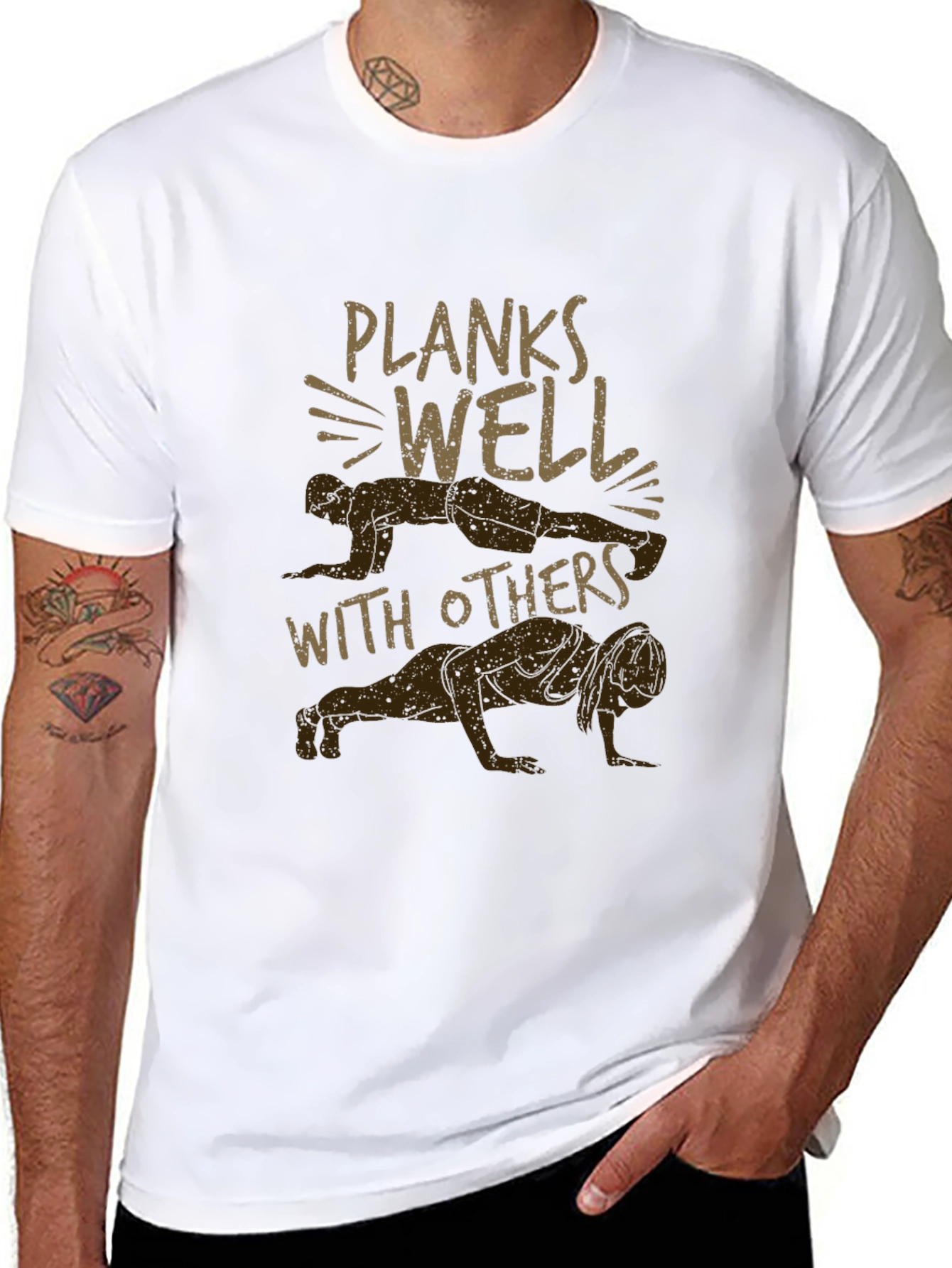 Planks Well With Others Graphic Tee - Black