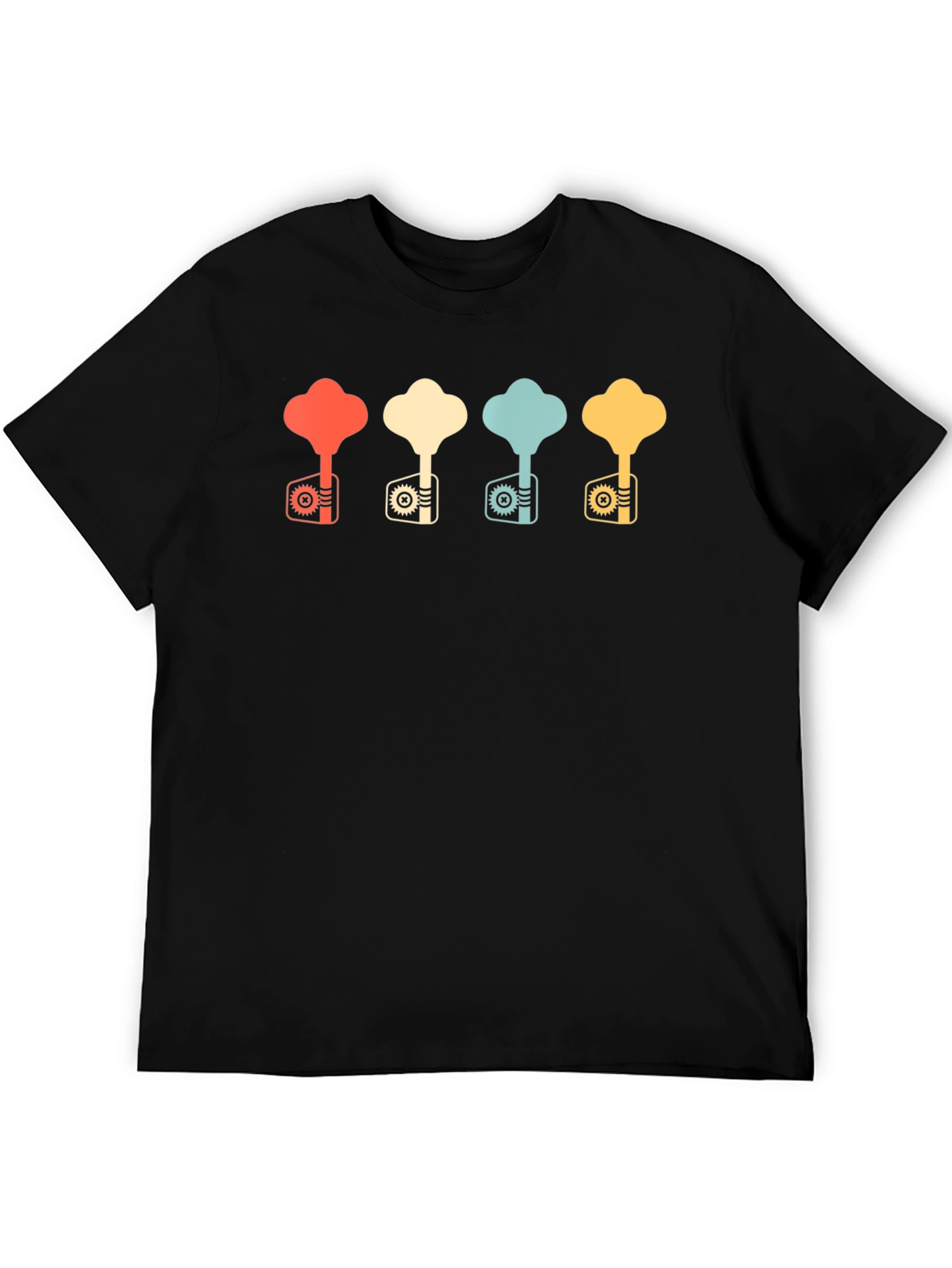 Retro Bass Guitar Tuning Key T-Shirt
