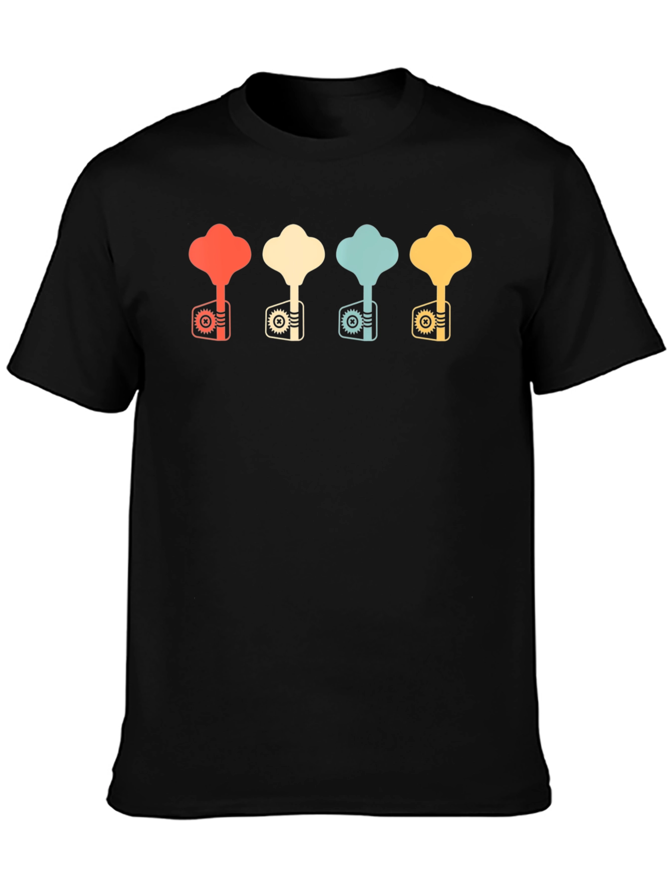 Retro Bass Guitar Tuning Key T-Shirt