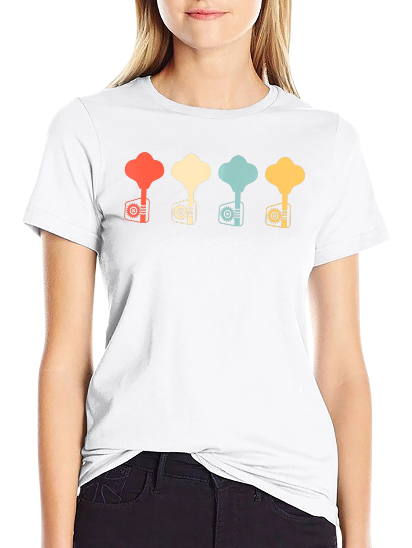 Retro Bass Guitar Tuning Key T-Shirt