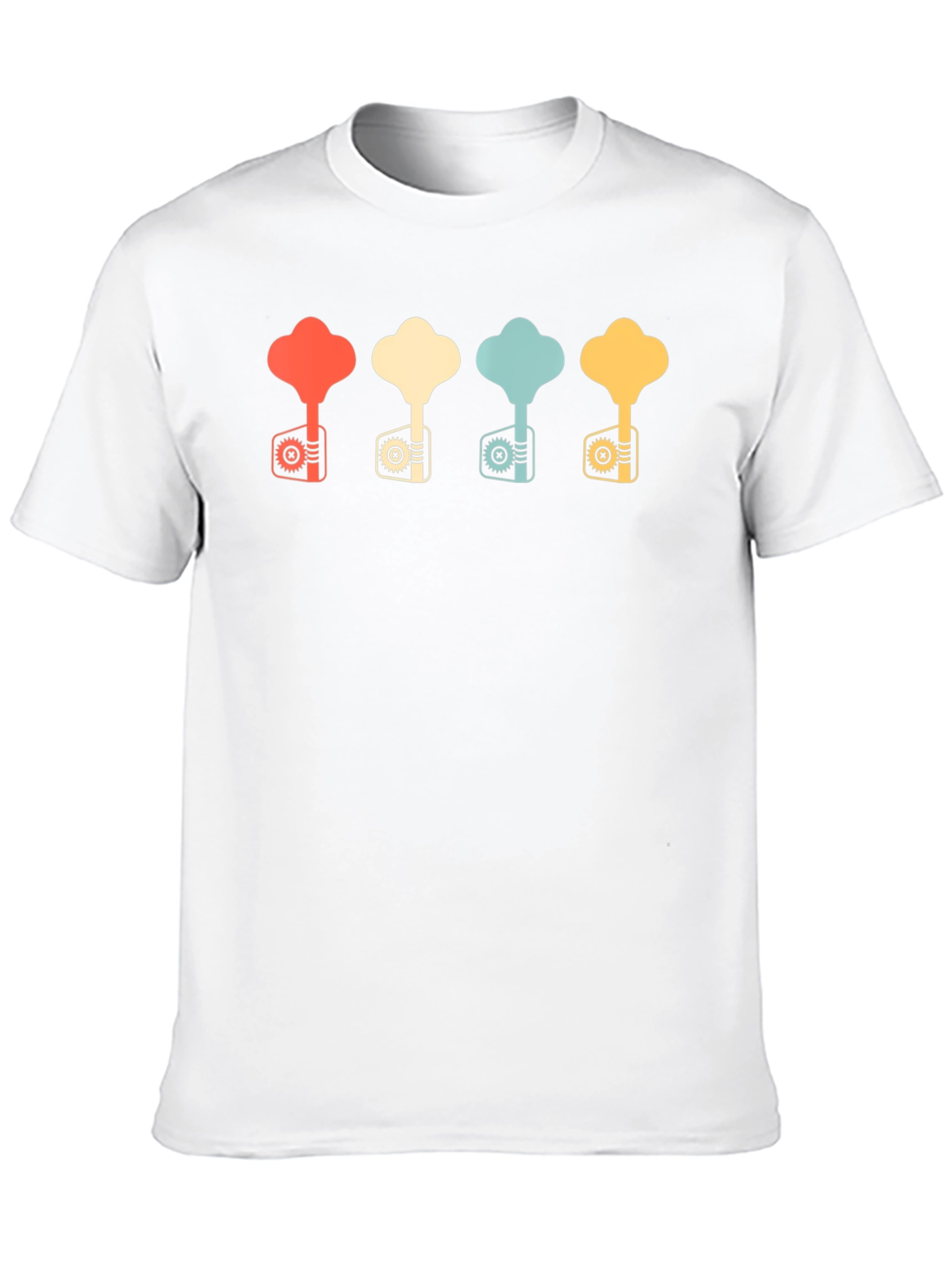 Retro Bass Guitar Tuning Key T-Shirt