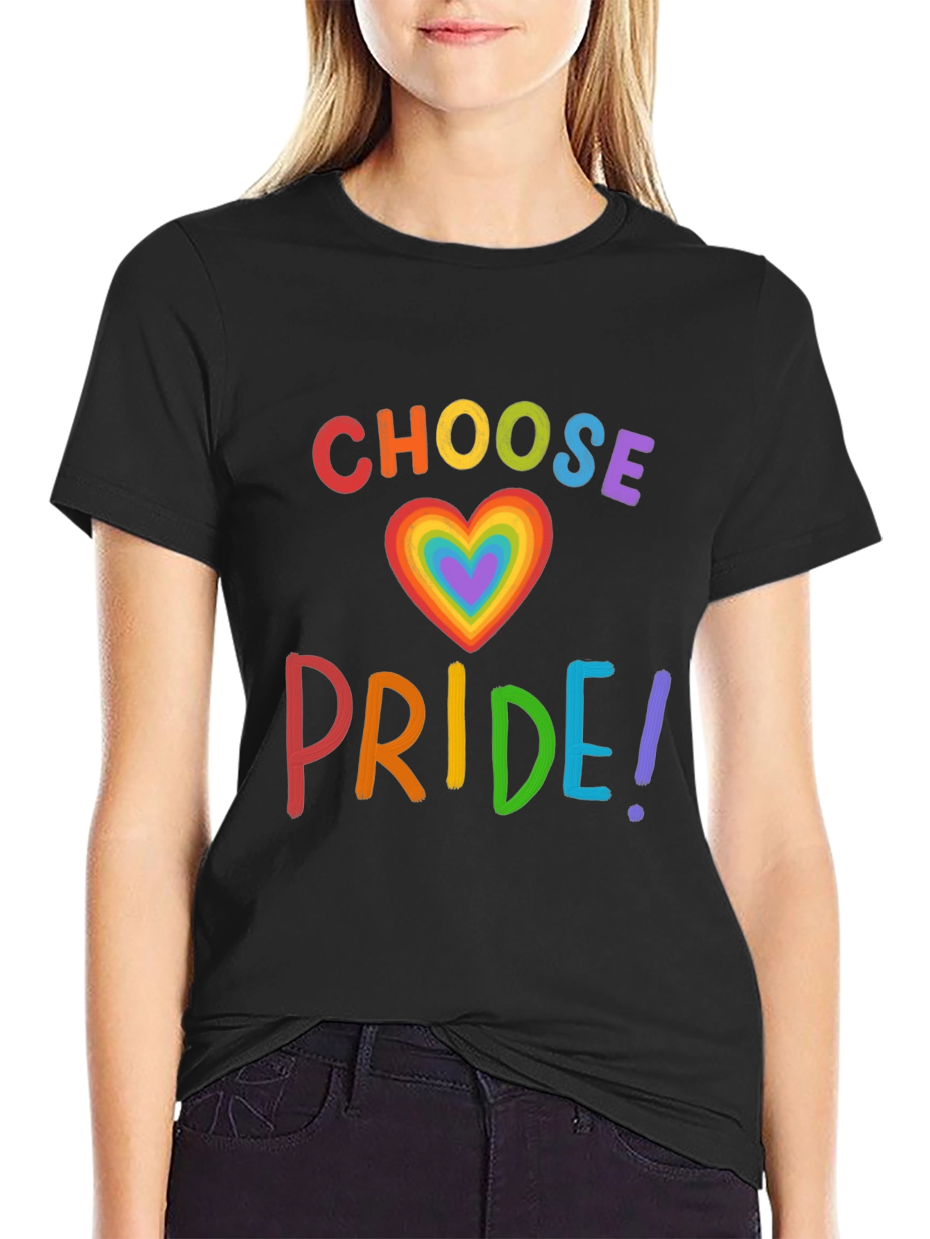 Choose Pride Rainbow Heart T-Shirt