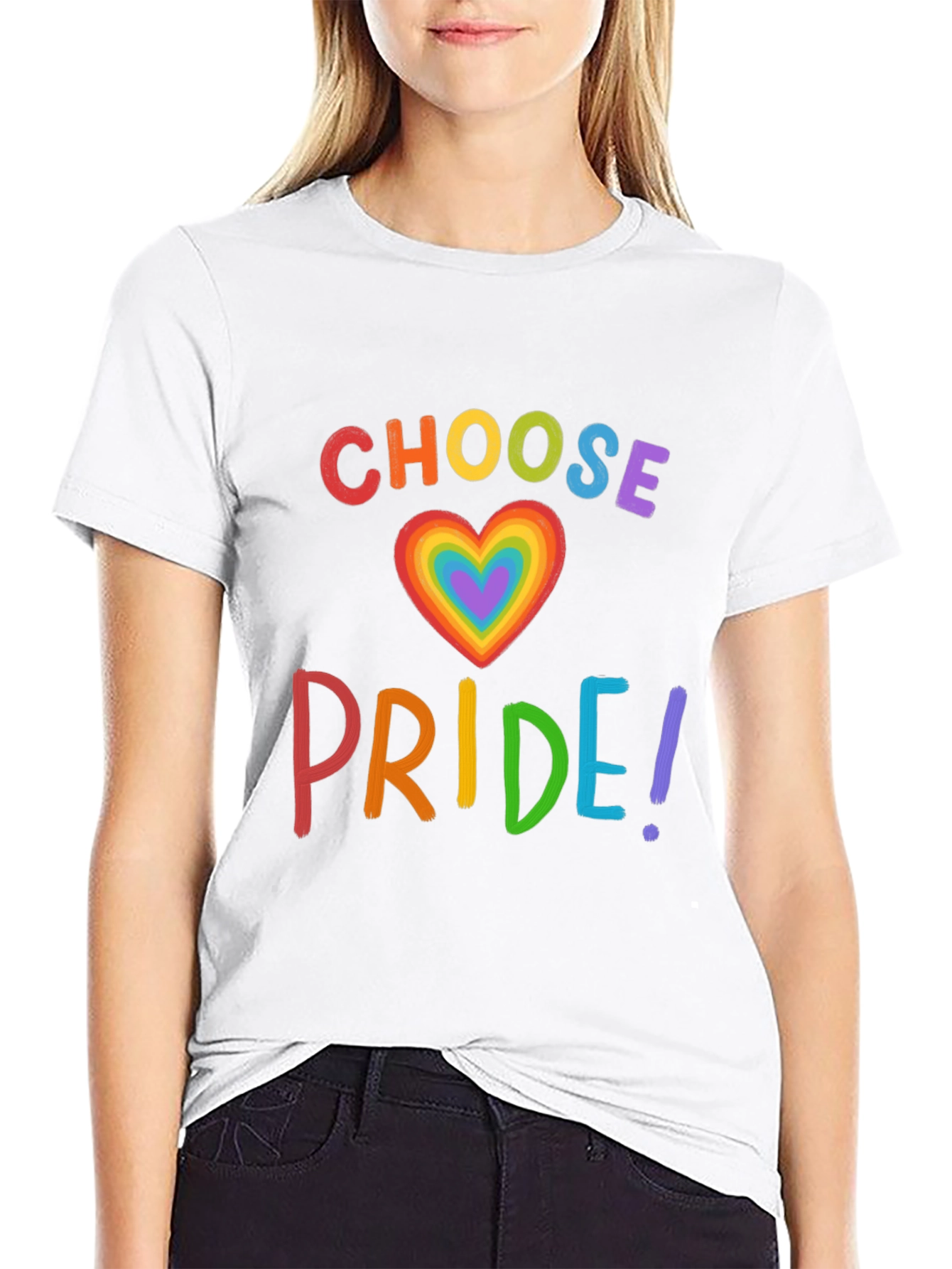 Choose Pride Rainbow Heart T-Shirt