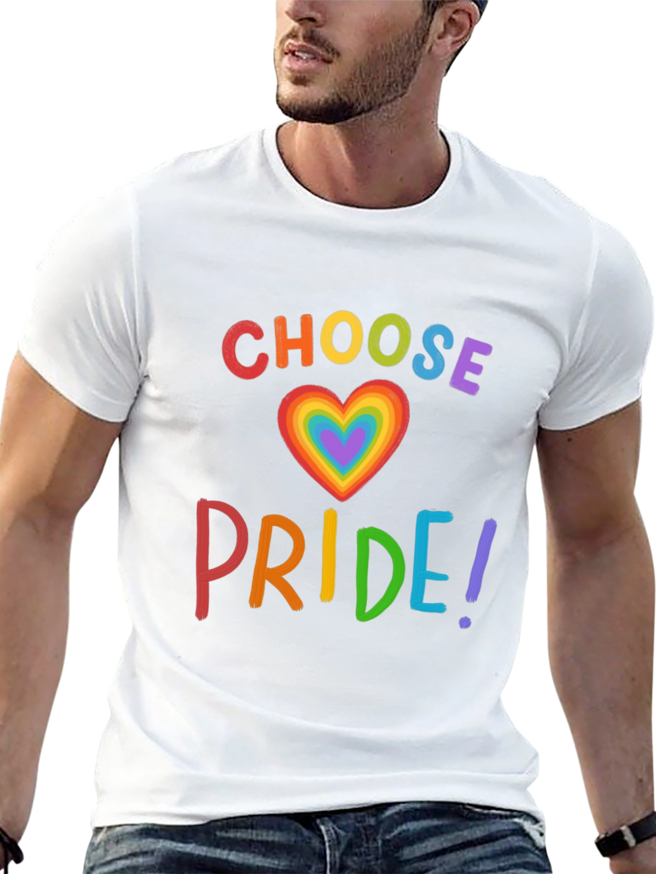 Choose Pride Rainbow Heart T-Shirt