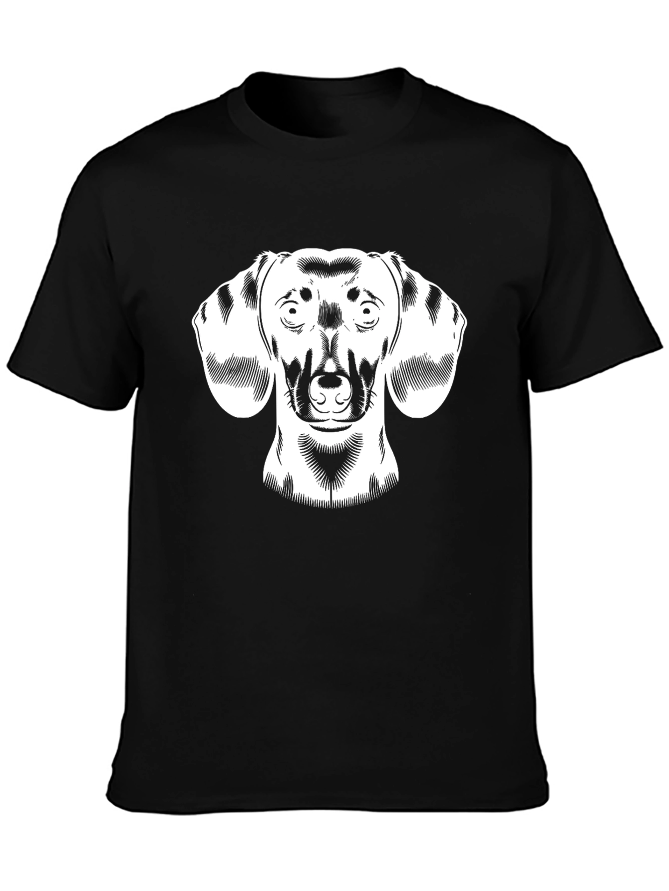 Dachshund Graphic Tee - Black Cotton Comfort