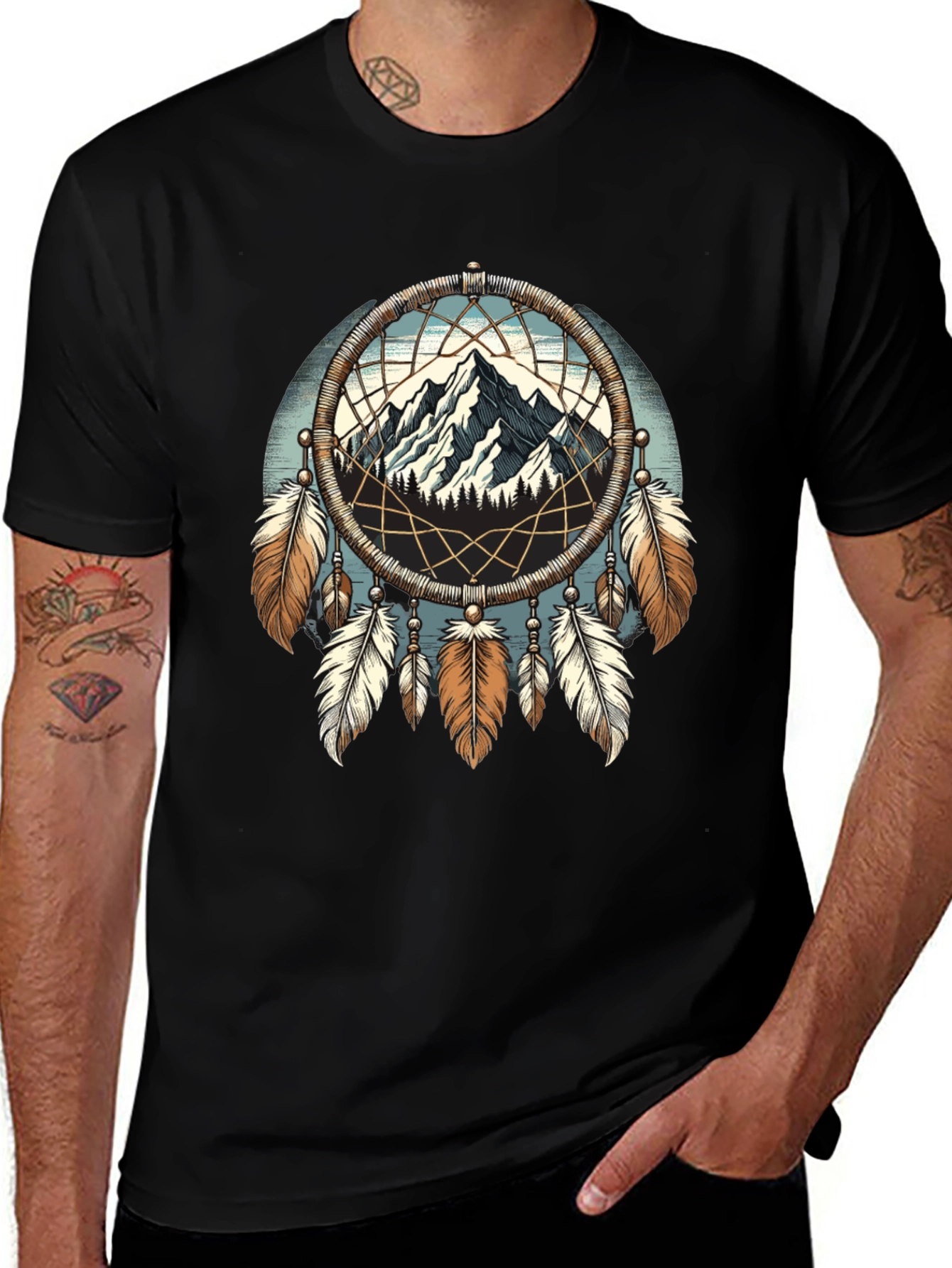Mountain Dreamcatcher Graphic T-Shirt