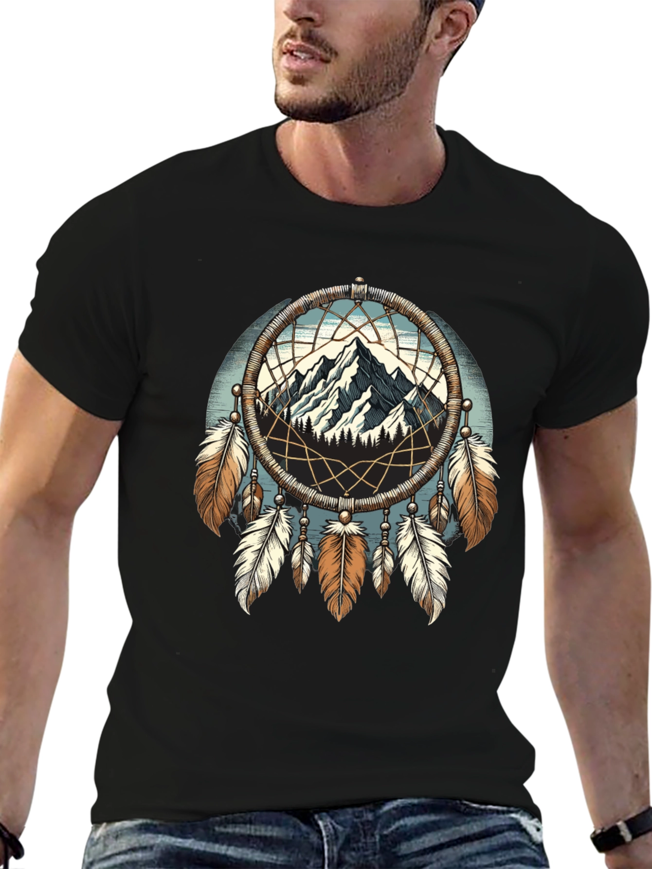 Mountain Dreamcatcher Graphic T-Shirt