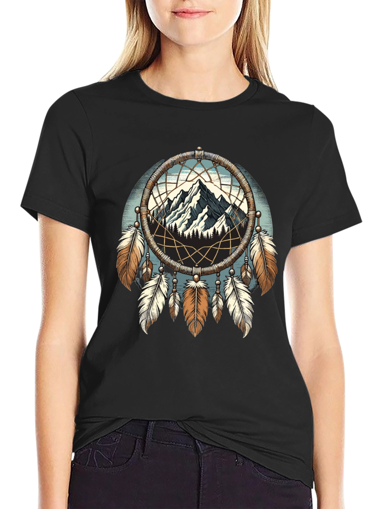 Mountain Dreamcatcher Graphic T-Shirt