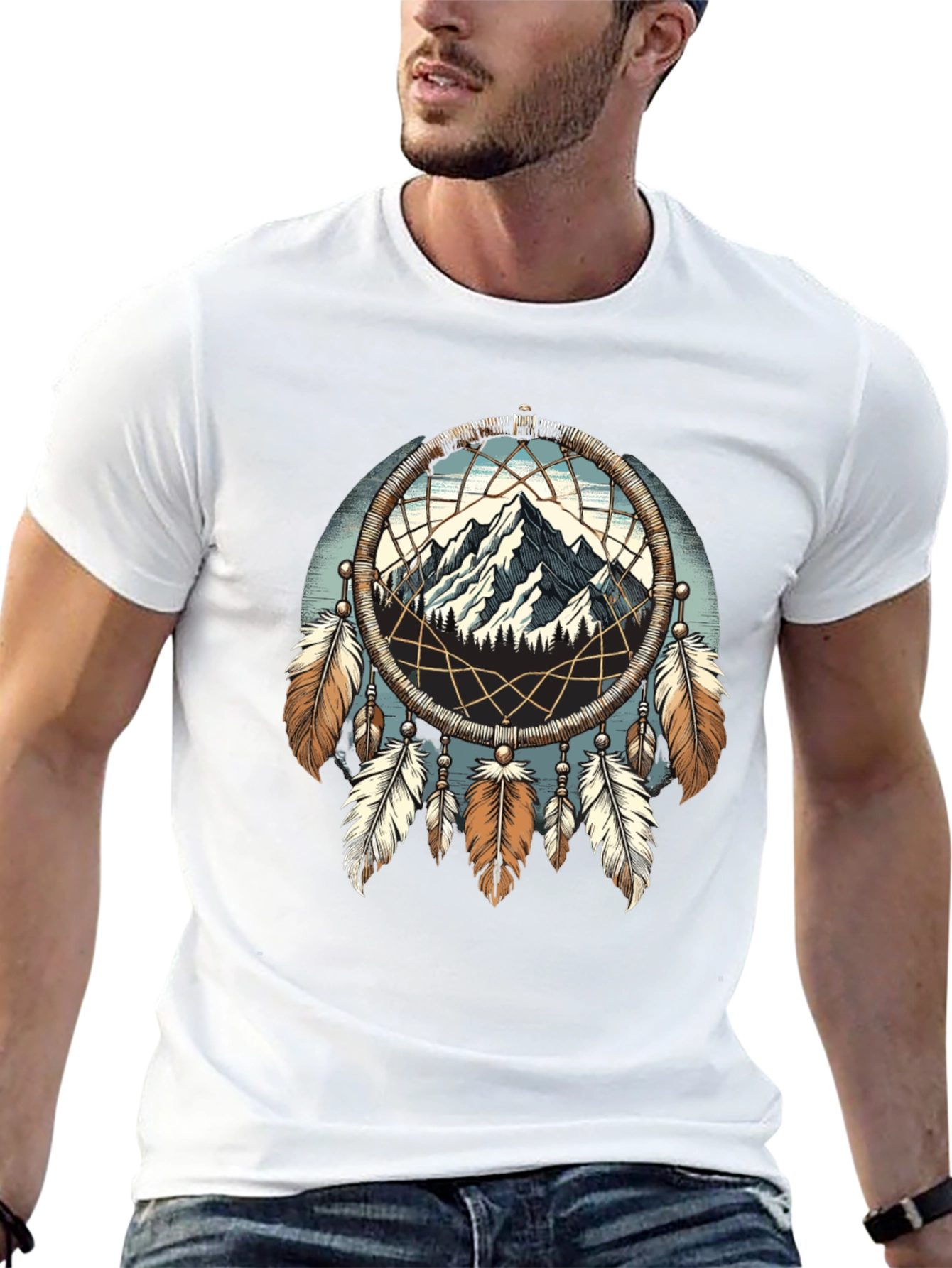 Mountain Dreamcatcher Graphic T-Shirt