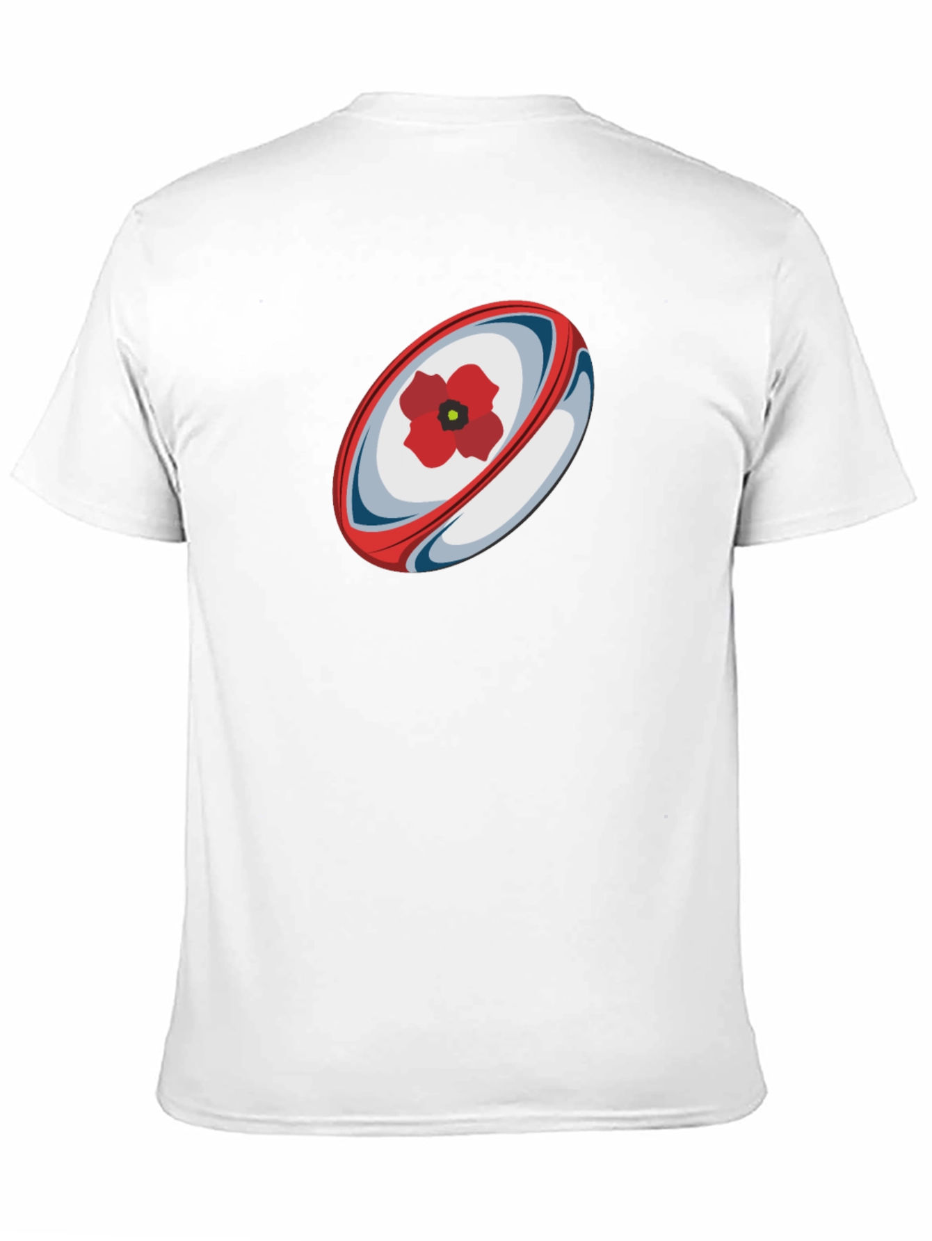 Rugby Ball Poppy Graphic T-Shirt