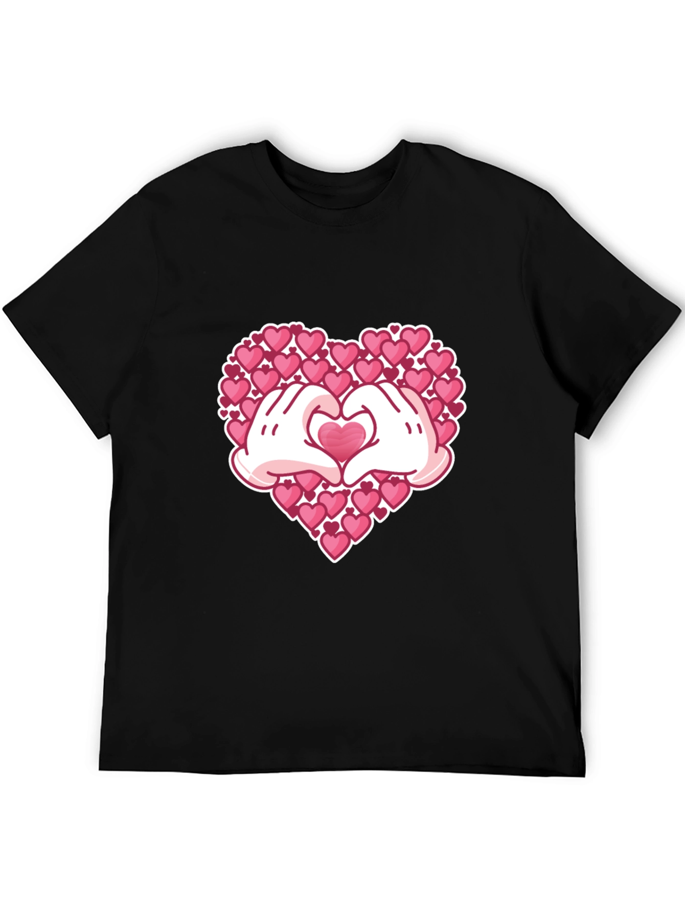 Heart Hands Graphic Tee - Black T-Shirt