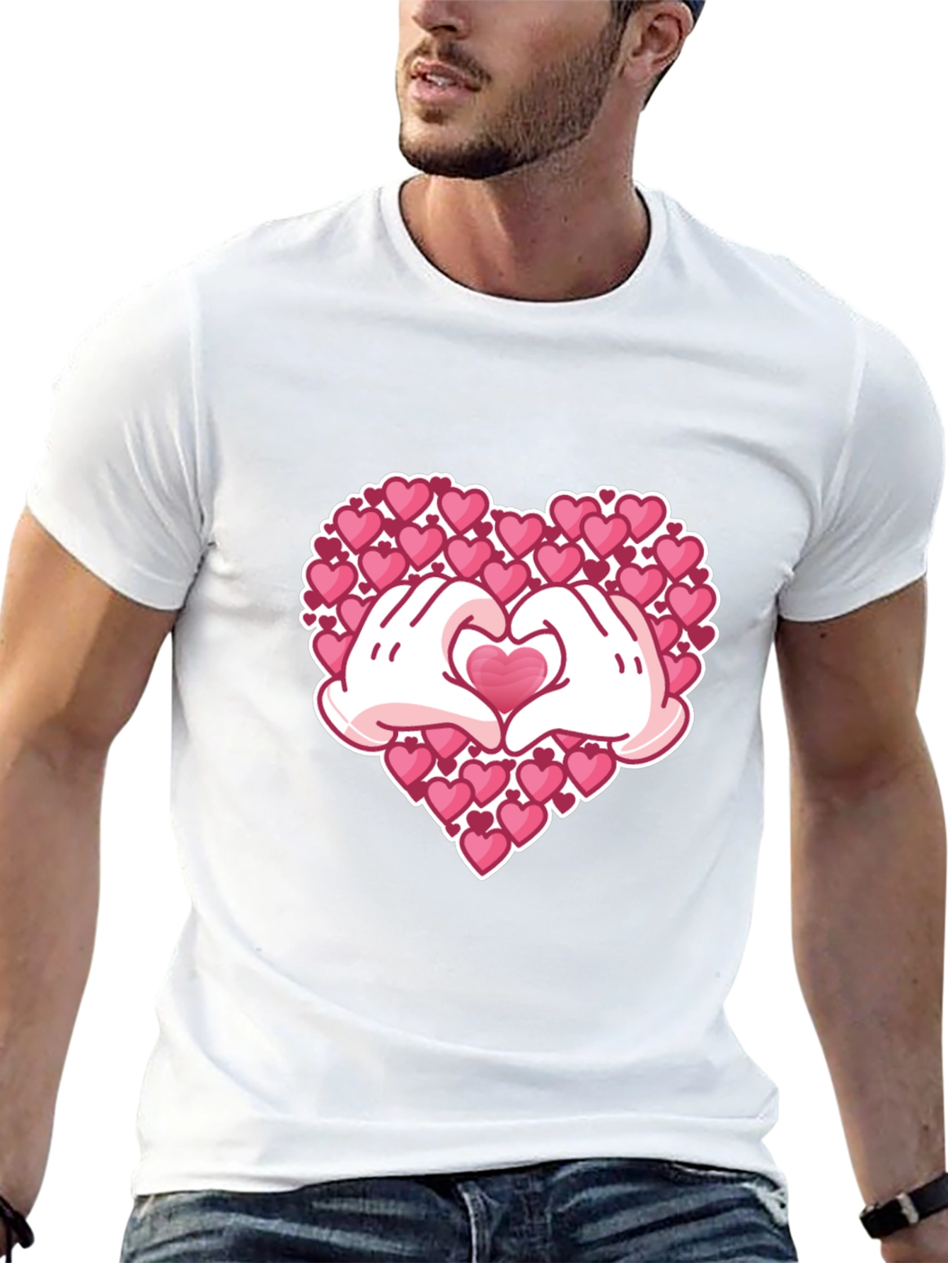 Heart Hands Graphic Tee - Black T-Shirt