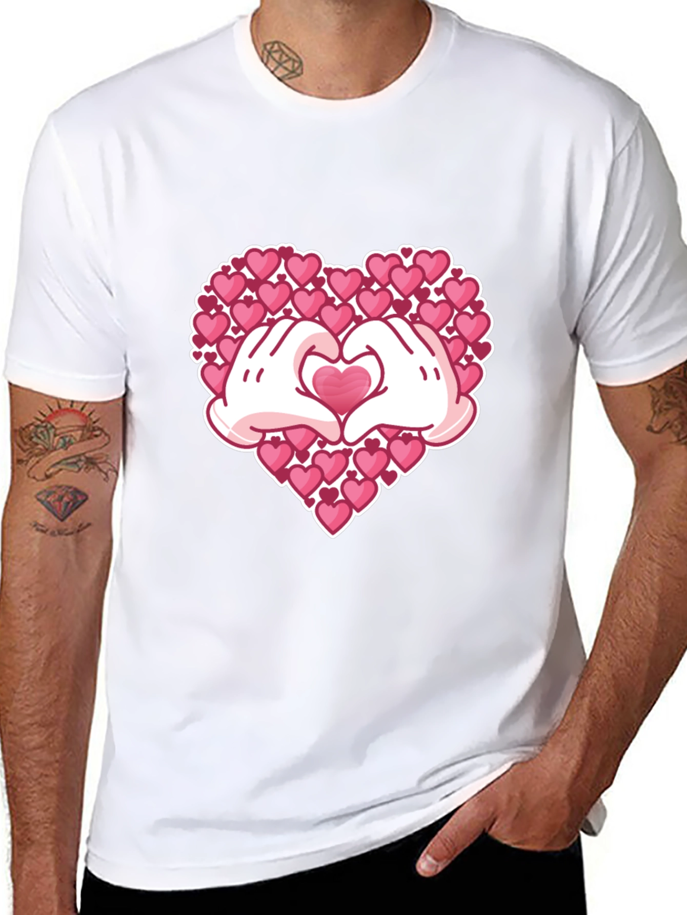 Heart Hands Graphic Tee - Black T-Shirt