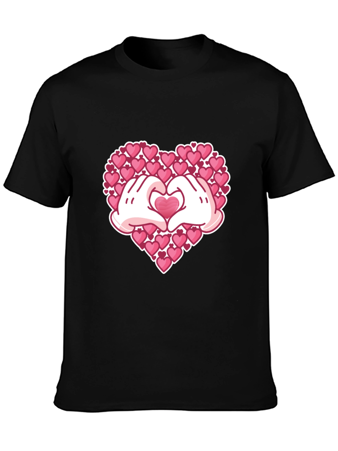 Heart Hands Graphic Tee - Black T-Shirt