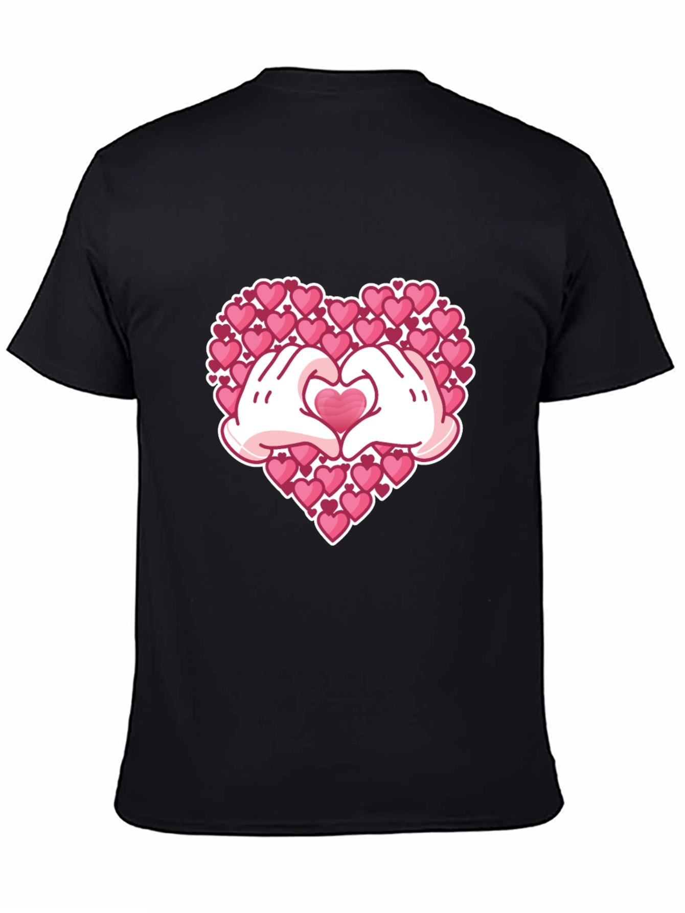Heart Hands Graphic Tee - Black T-Shirt