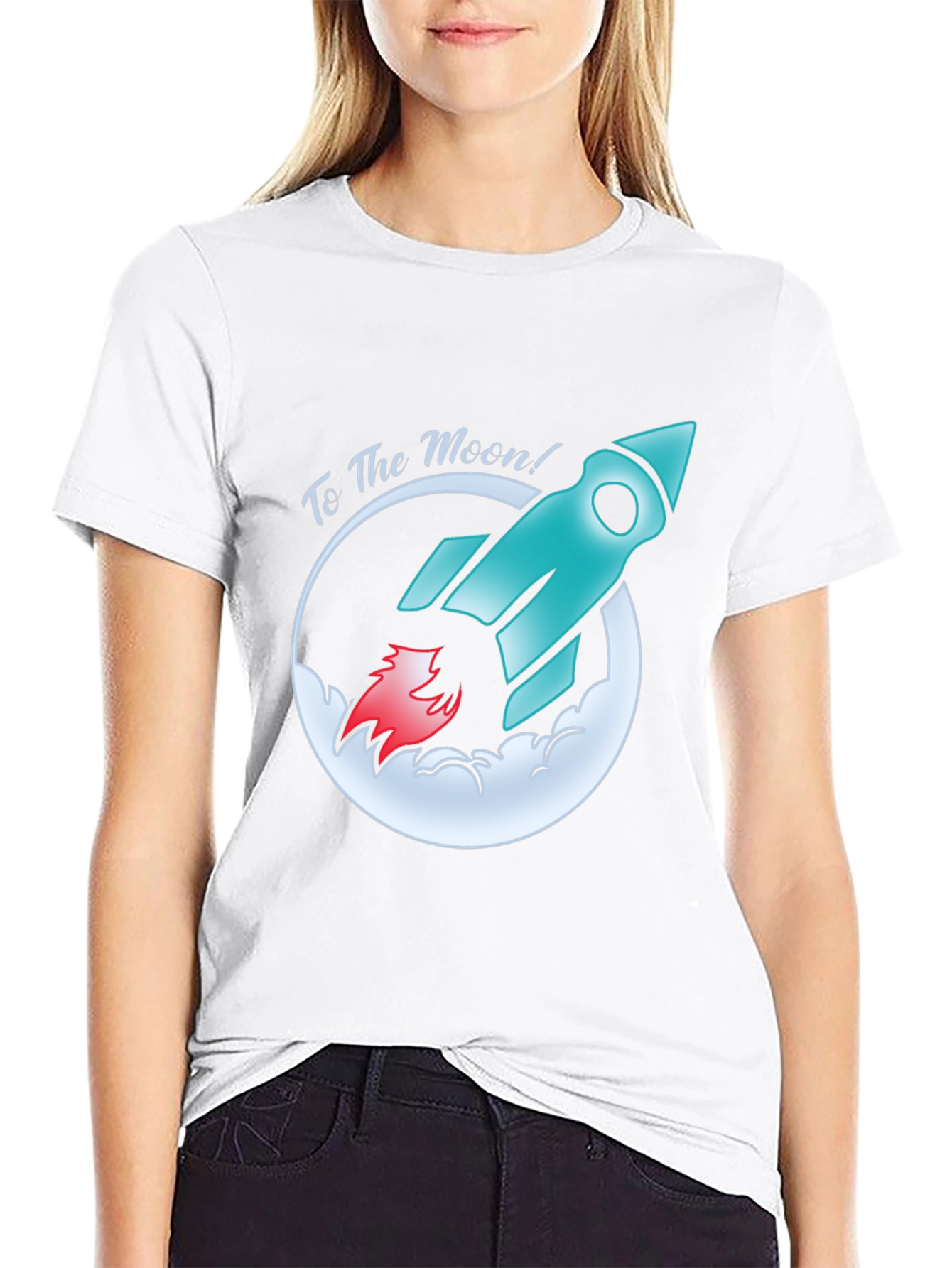 To the Moon Rocket Graphic Tee