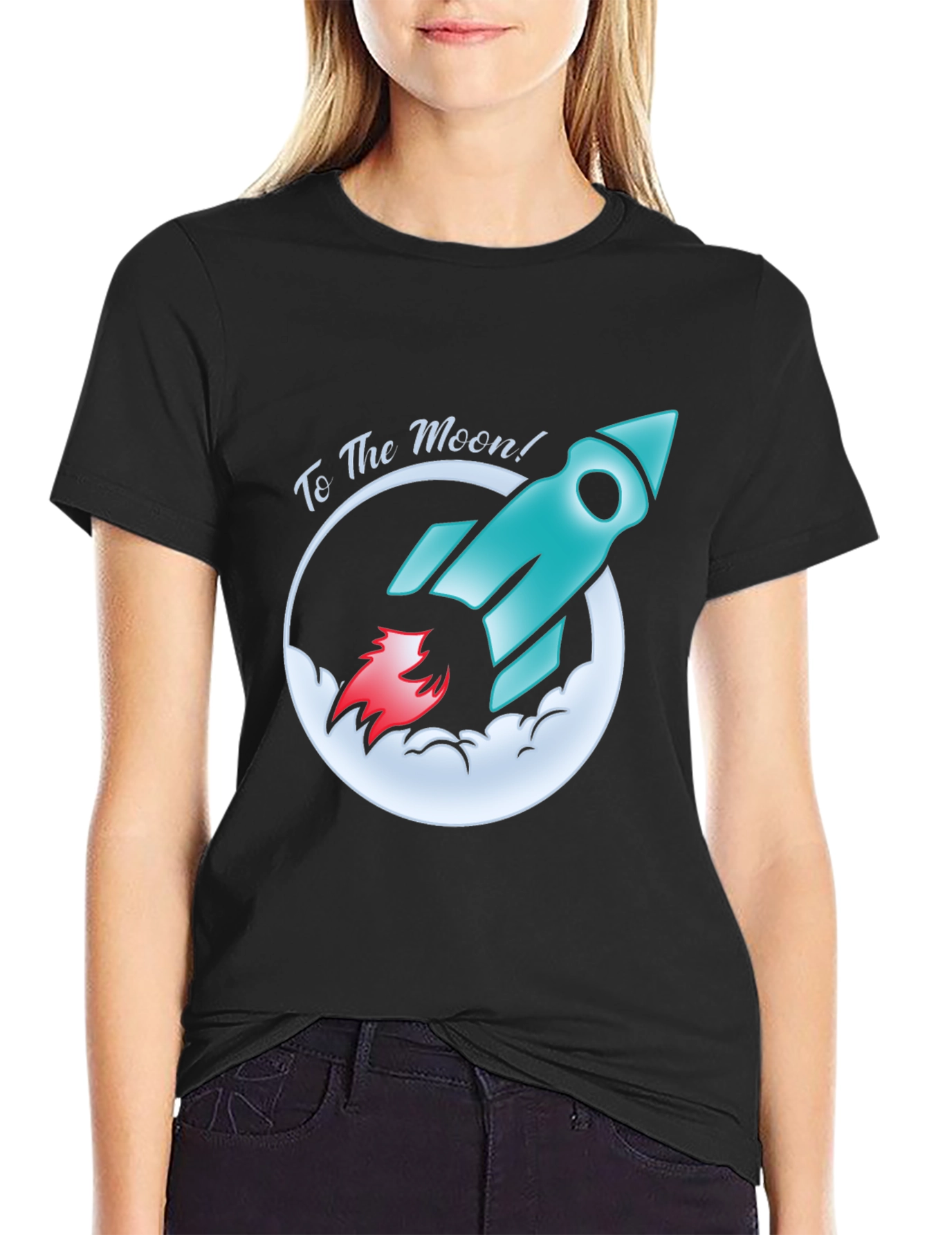 To the Moon Rocket Graphic Tee