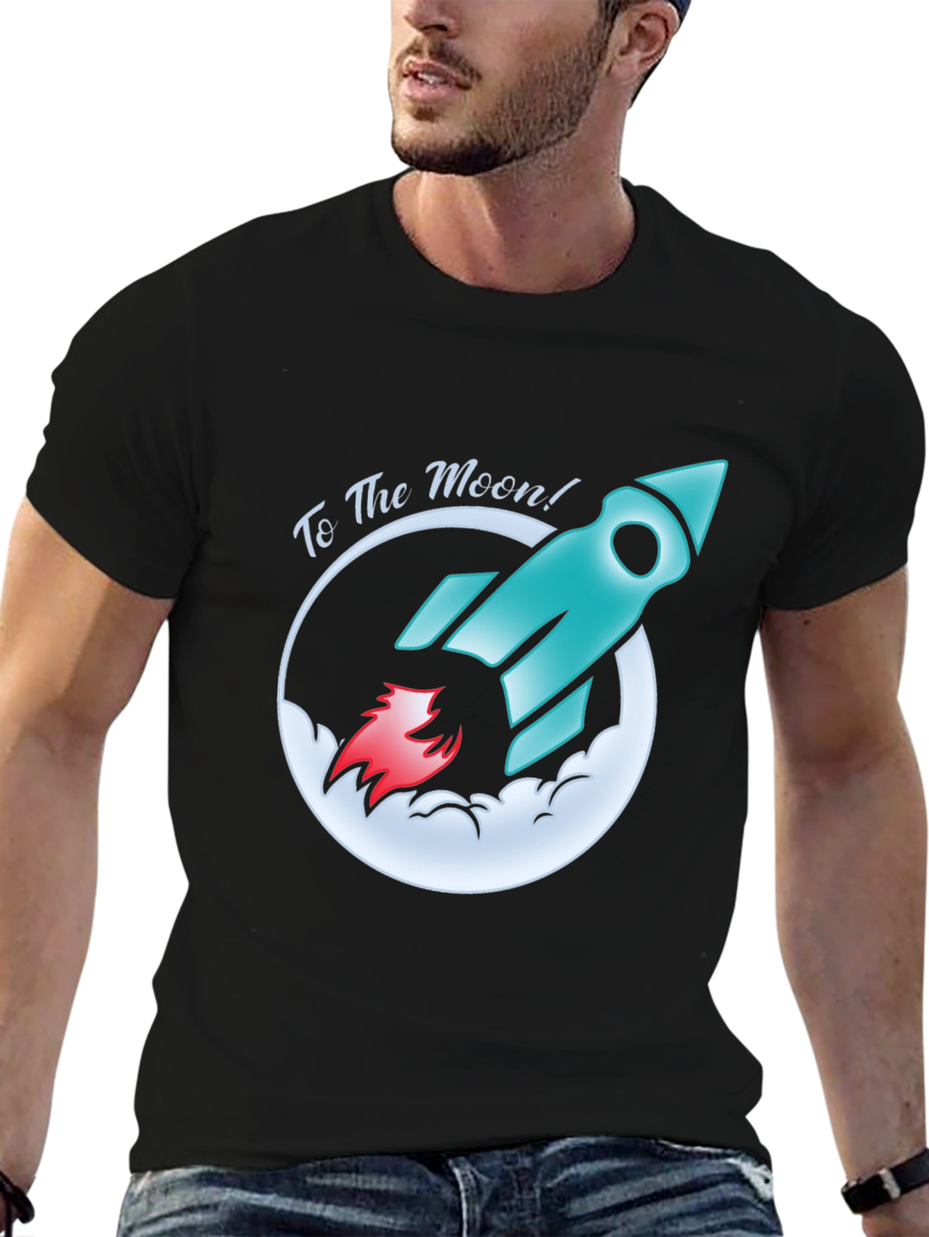 To the Moon Rocket Graphic Tee