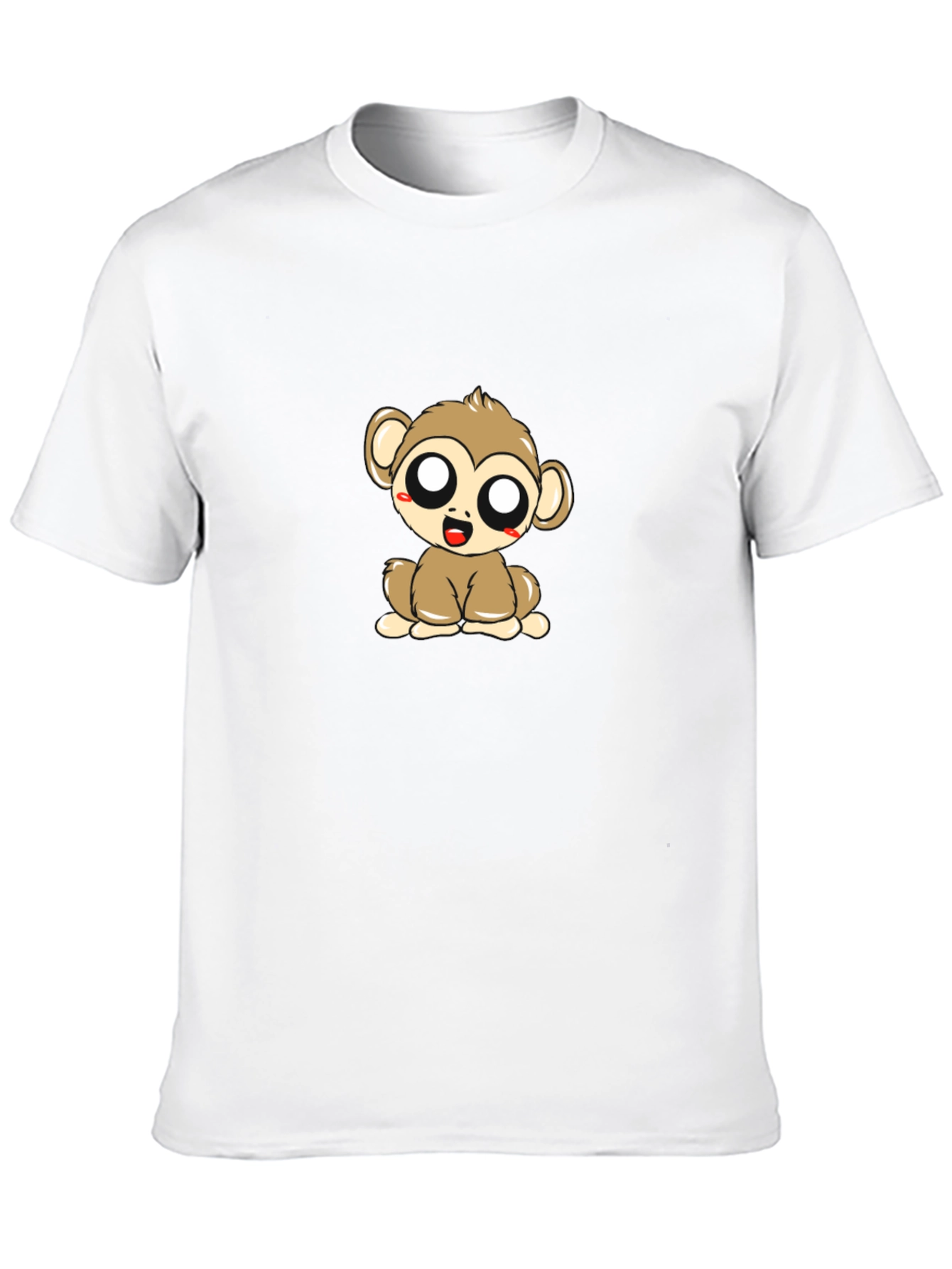 Cute Monkey Graphic Tee - Black T-Shirt