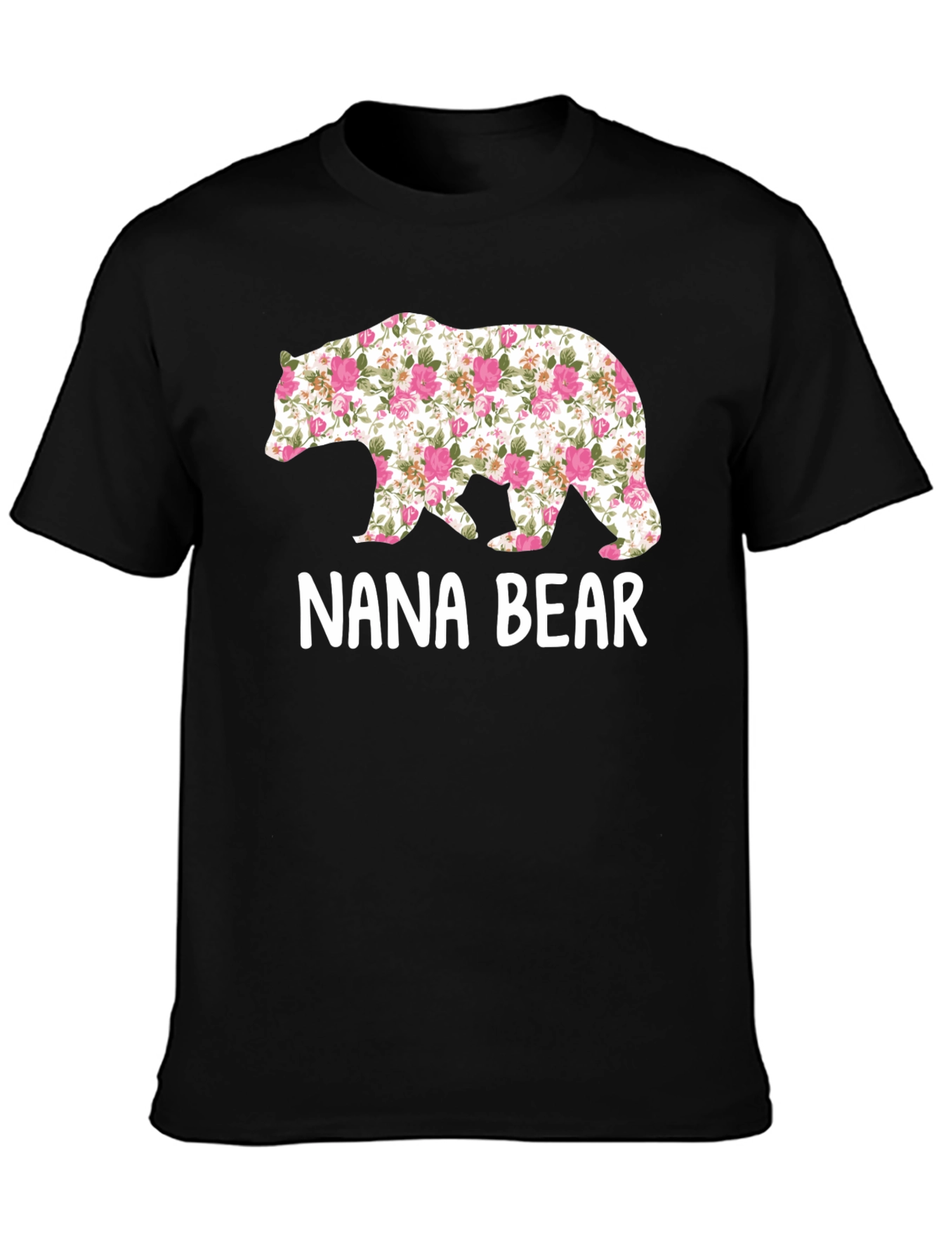 Nana Bear Floral Graphic T-Shirt