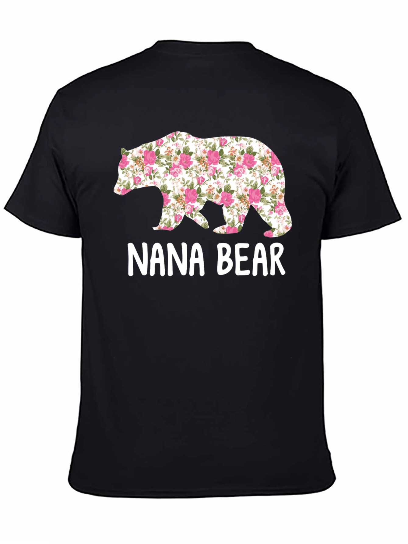 Nana Bear Floral Graphic T-Shirt