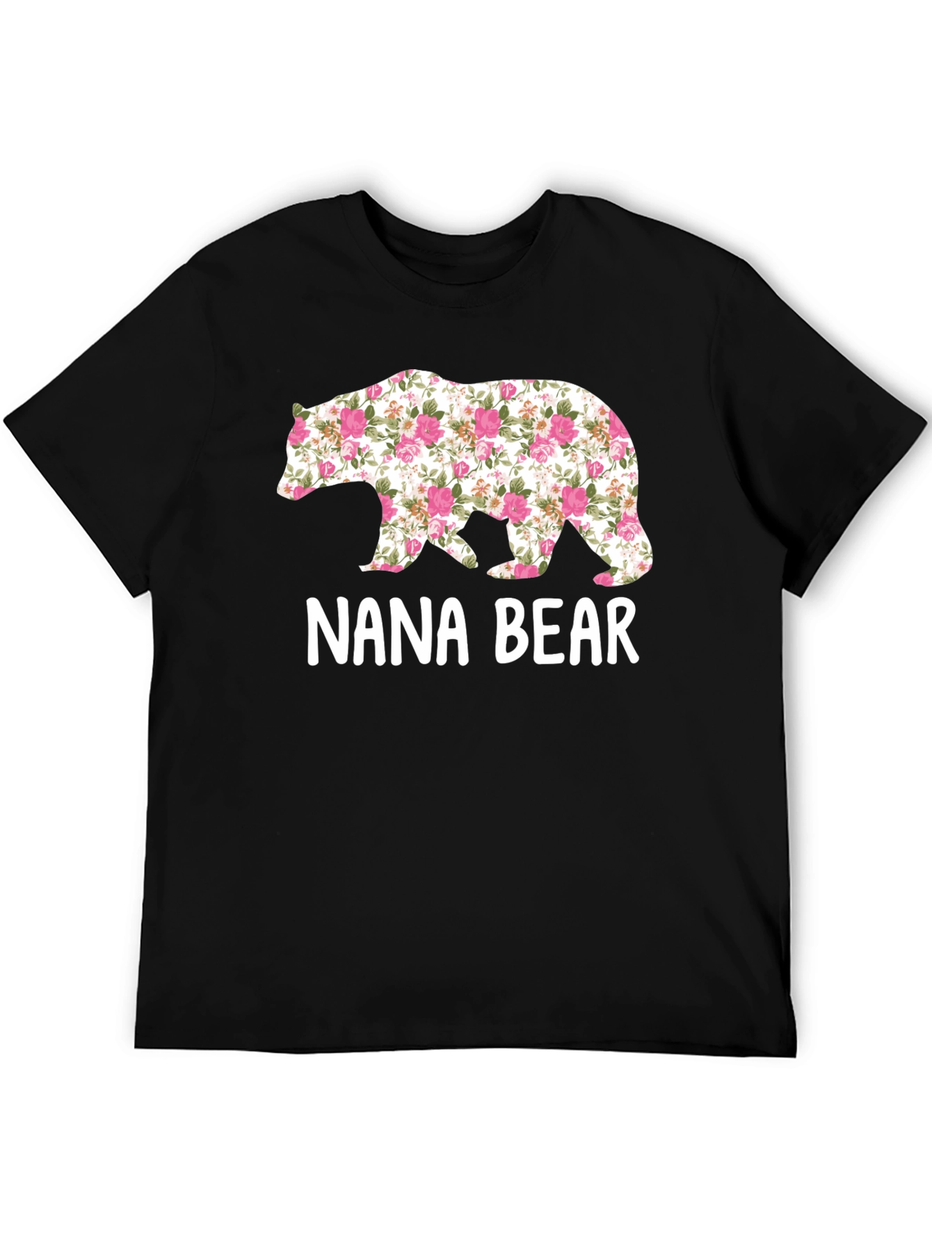 Nana Bear Floral Graphic T-Shirt