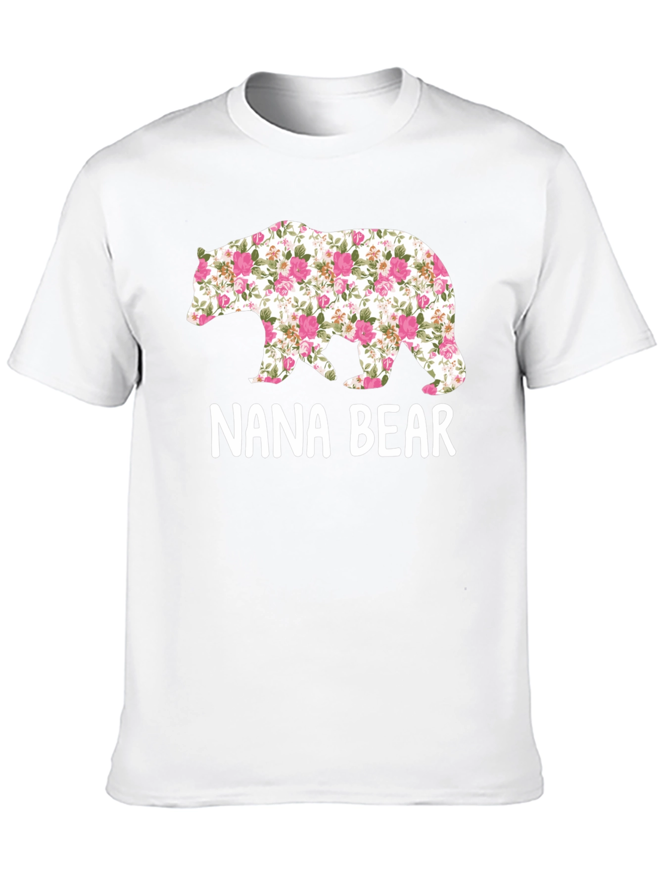 Nana Bear Floral Graphic T-Shirt