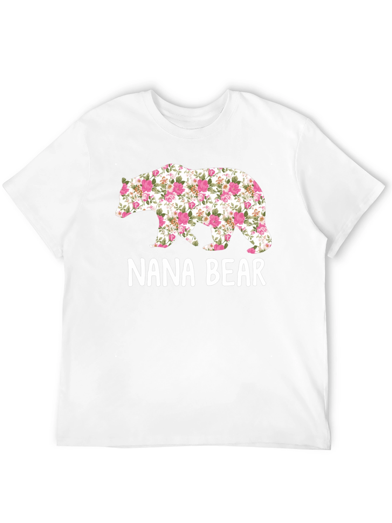 Nana Bear Floral Graphic T-Shirt