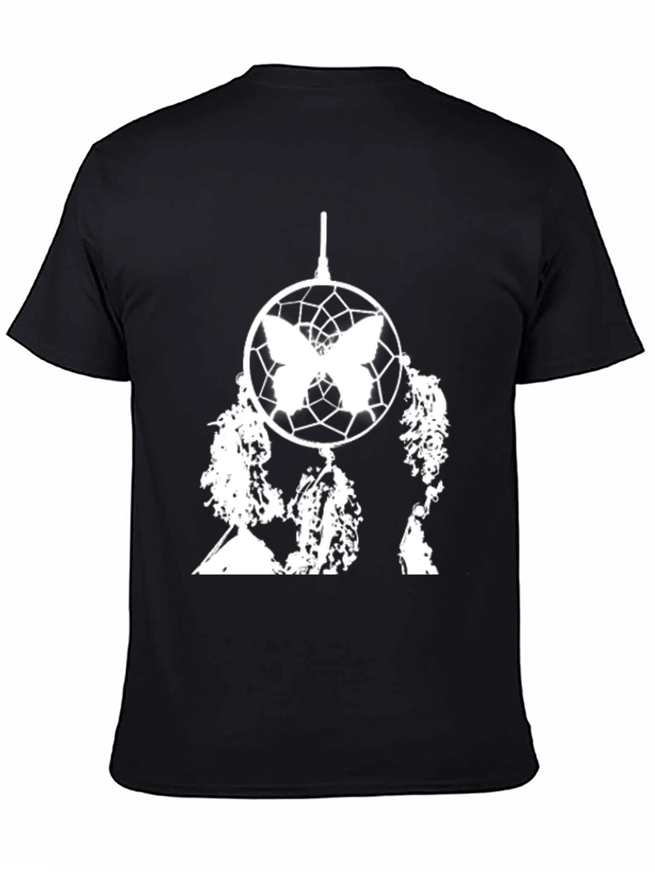 Black T-Shirt with Dreamcatcher Graphic Print