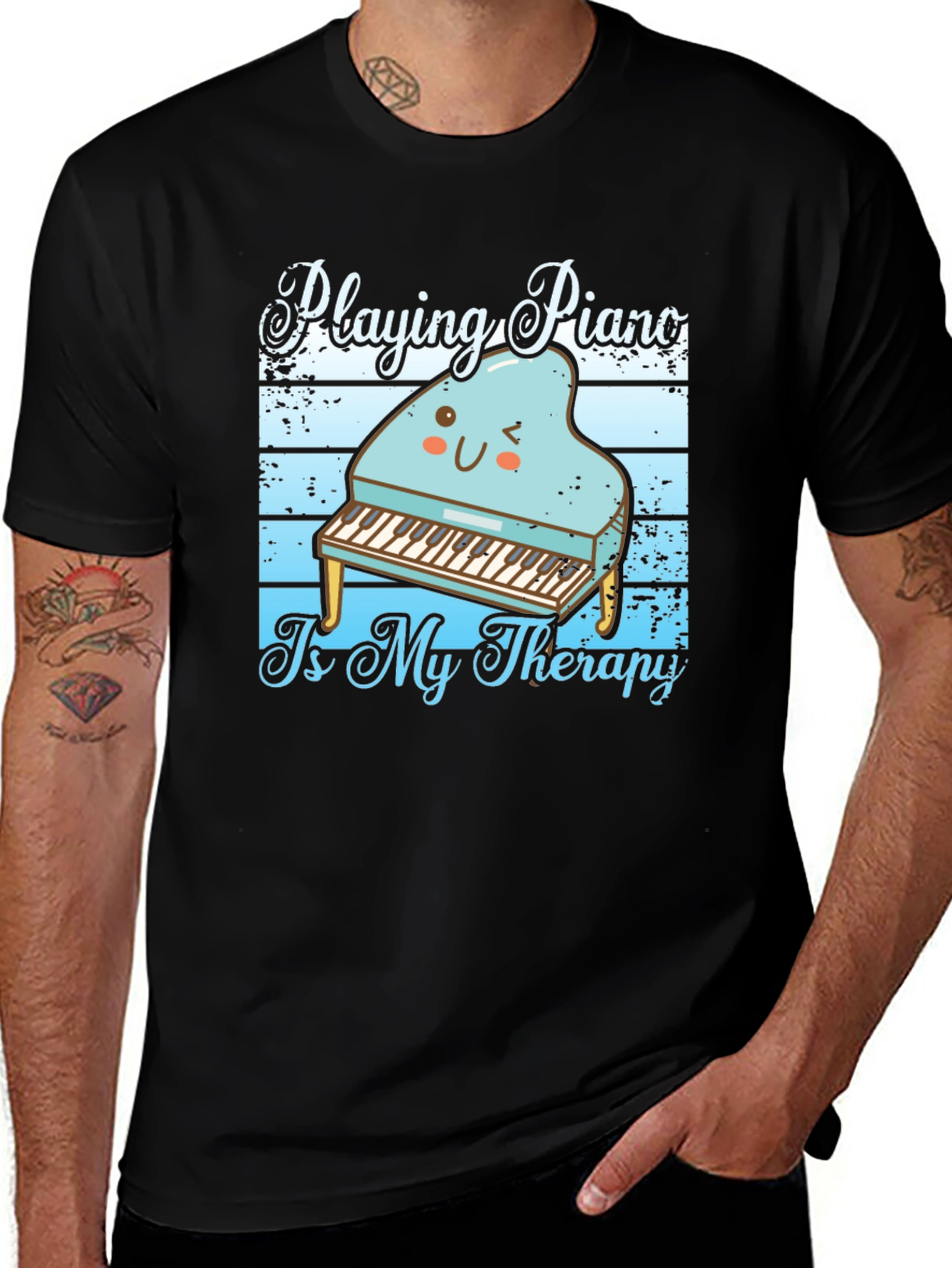 Piano Therapy T-Shirt - Music Lover Tee
