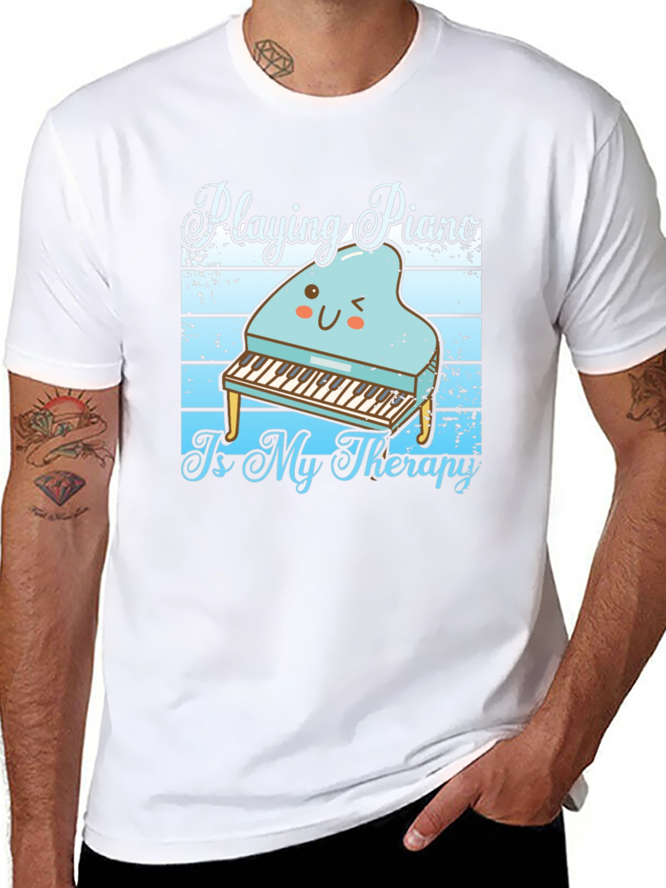 Piano Therapy T-Shirt - Music Lover Tee