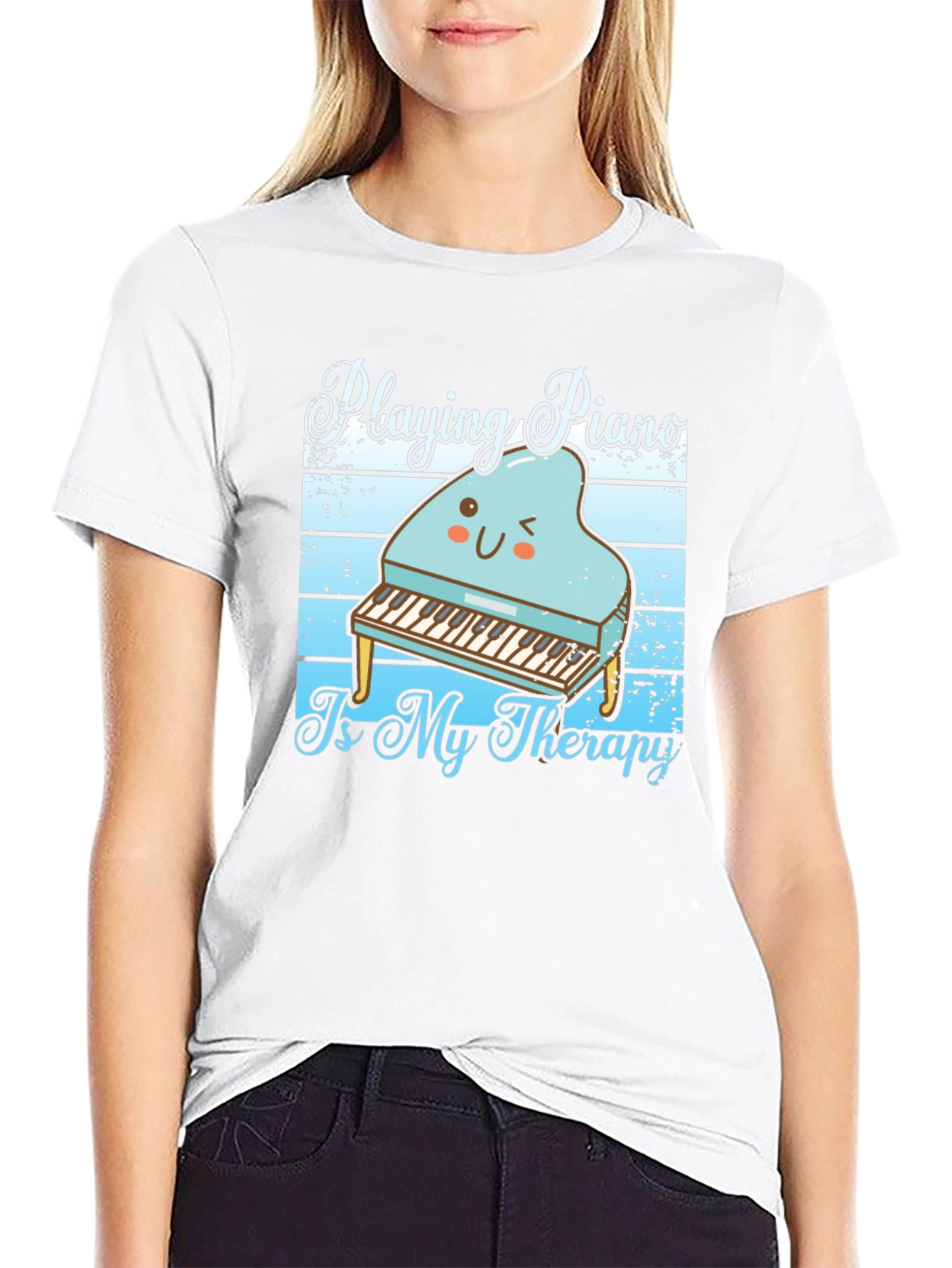 Piano Therapy T-Shirt - Music Lover Tee