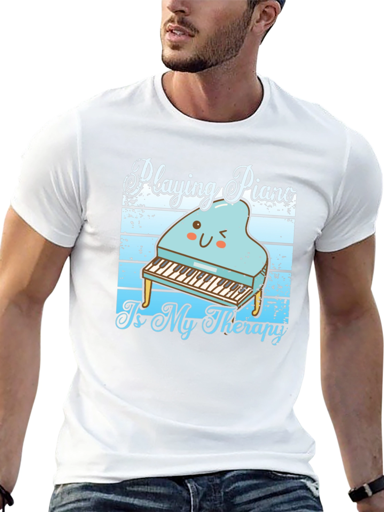 Piano Therapy T-Shirt - Music Lover Tee