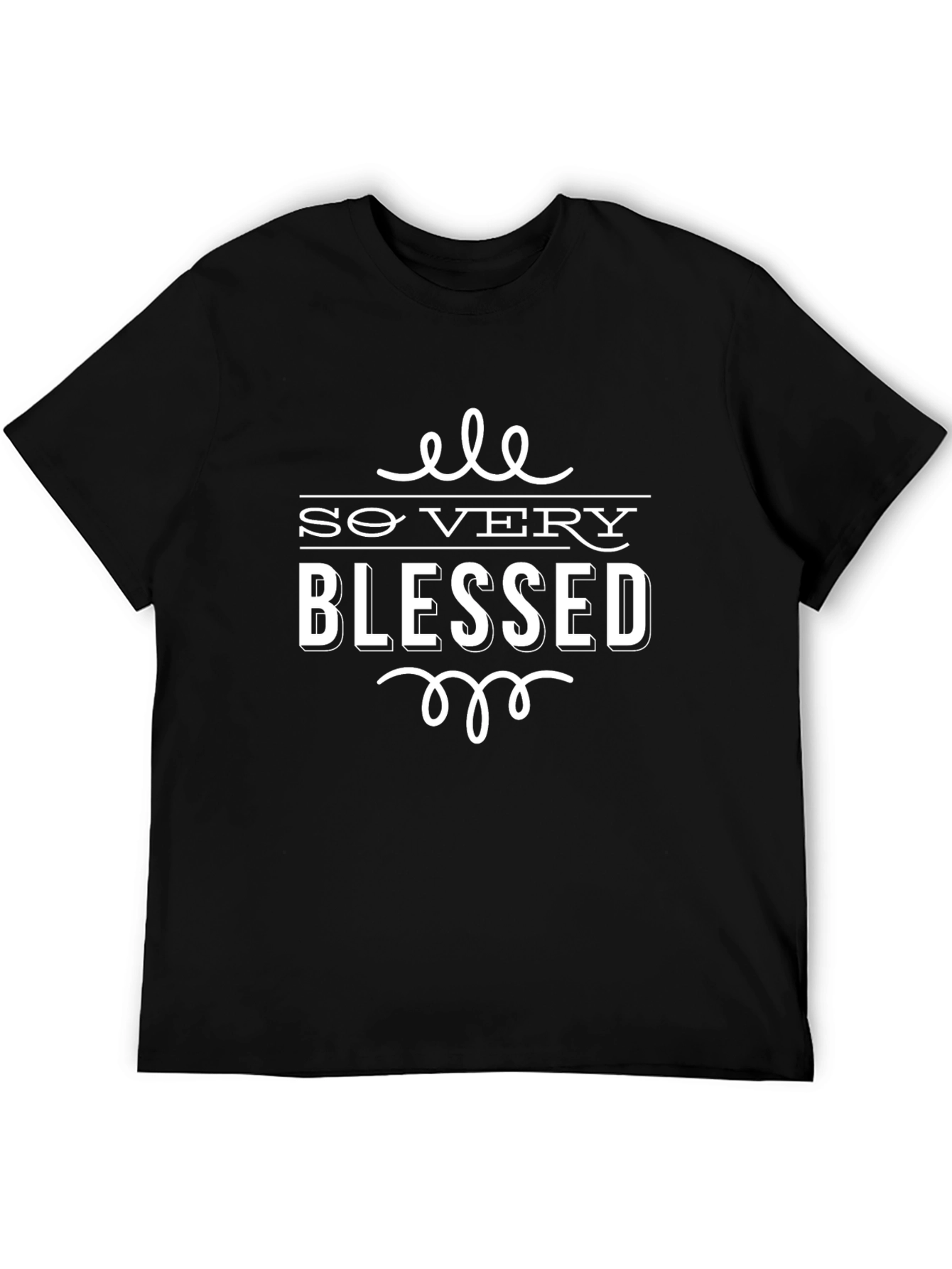 So Very Blessed Black Graphic T-Shirt