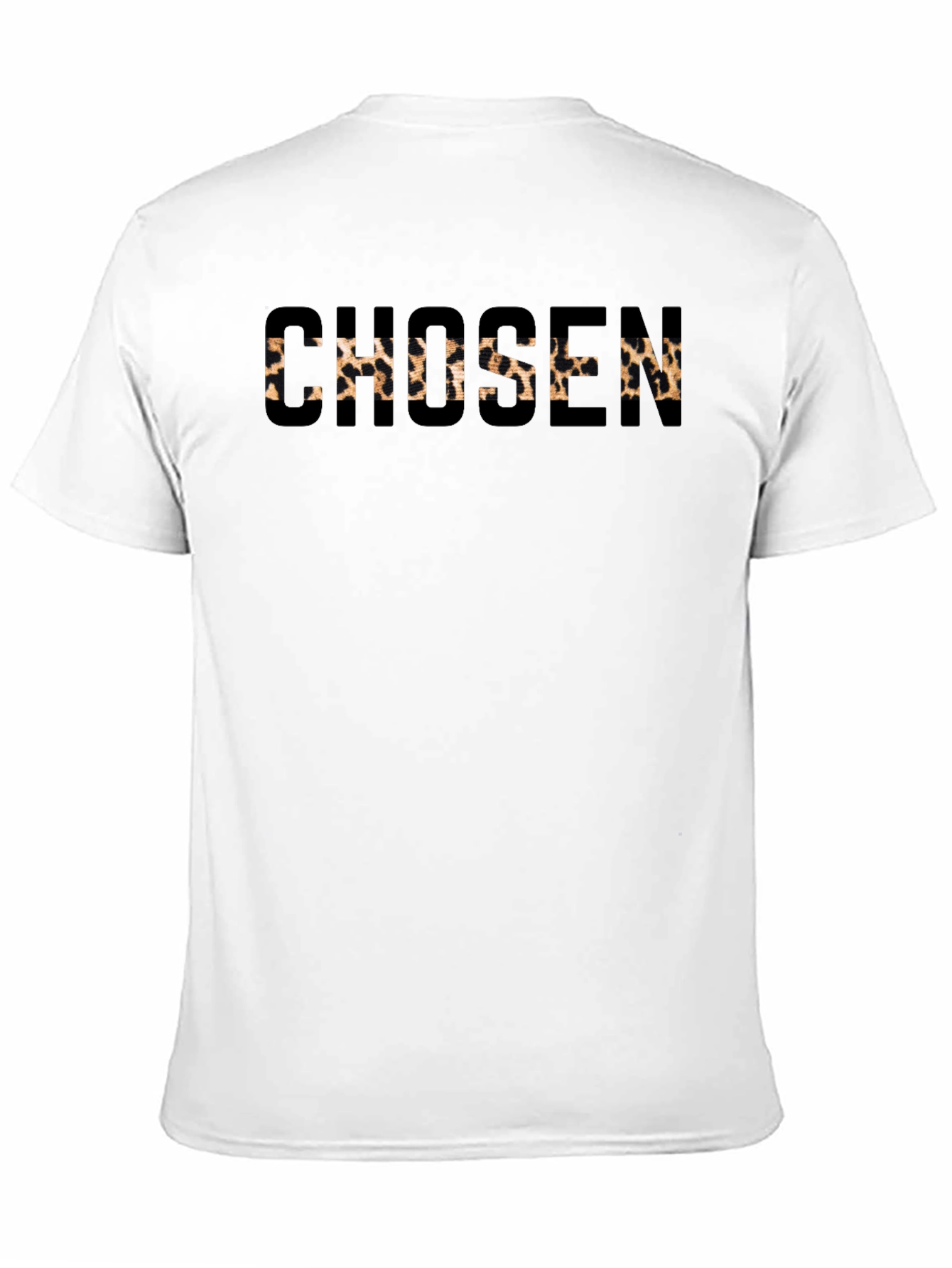 Chosen Leopard Print Mens Black T-Shirt