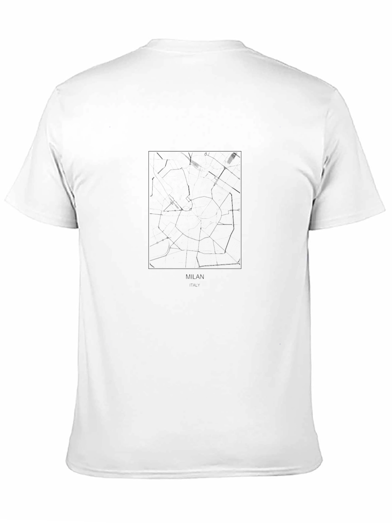 Milan Map T-Shirt - Modern Cityscape Design