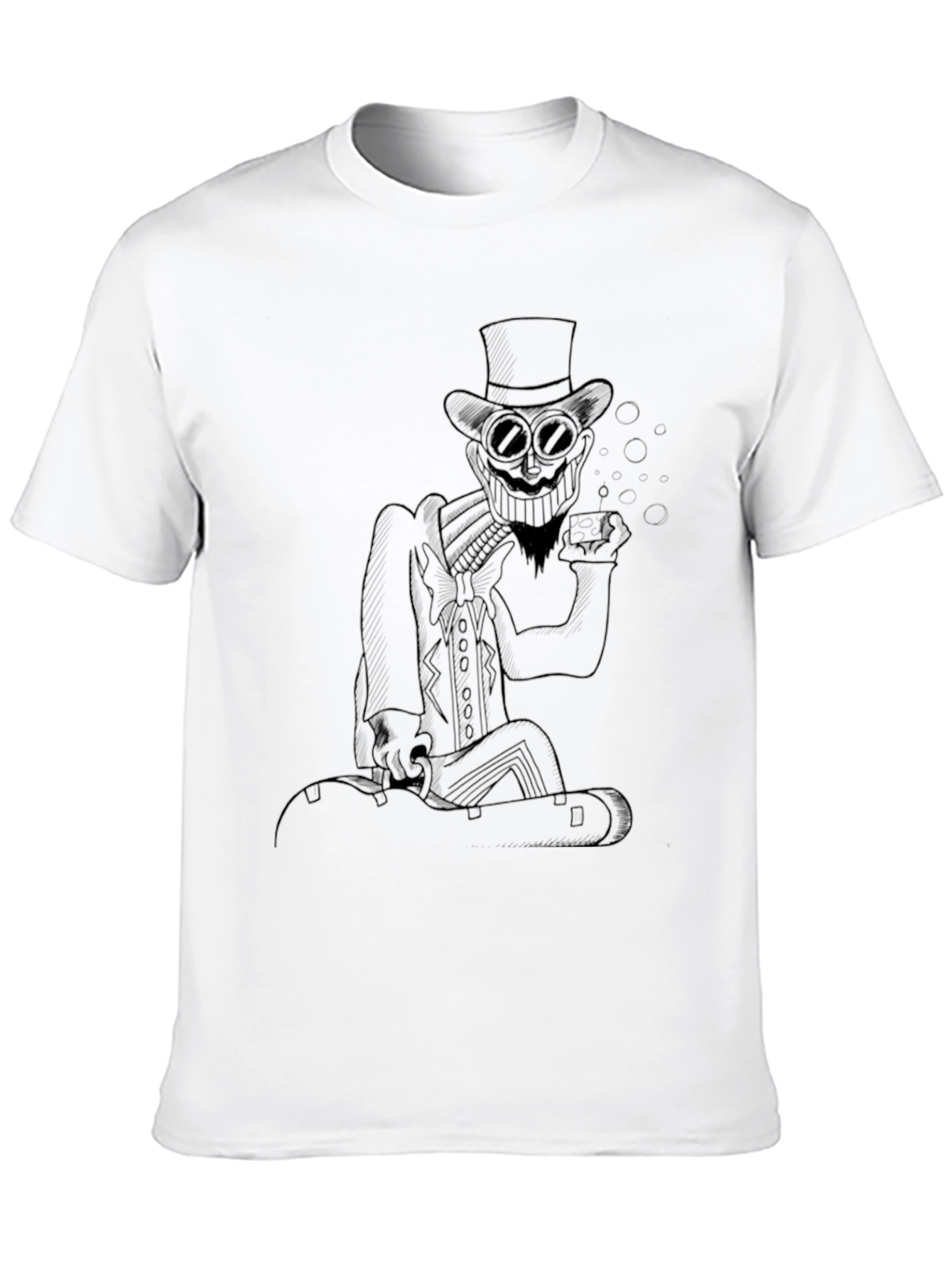 Steampunk Character Graphic Tee - Black