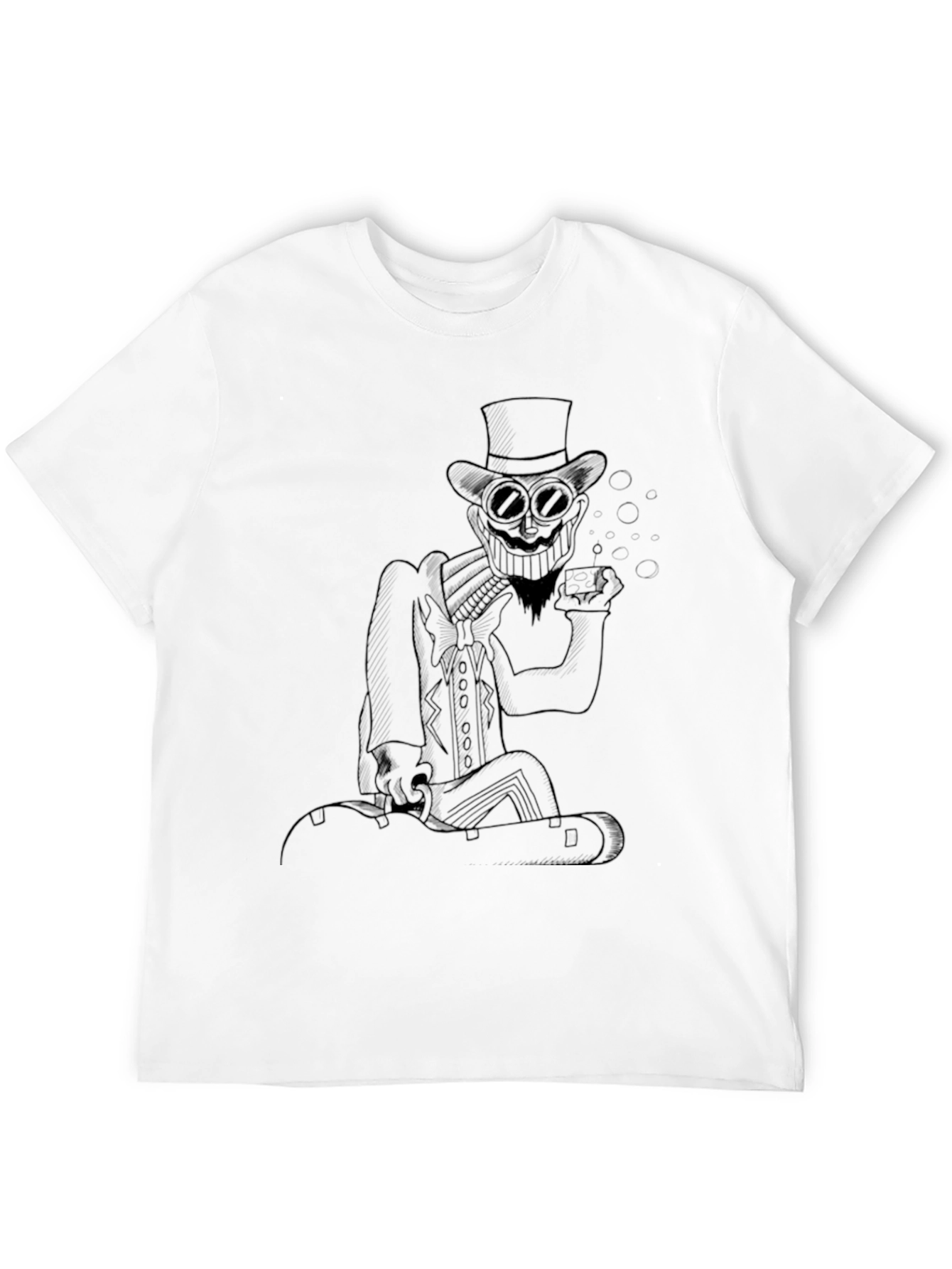 Steampunk Character Graphic Tee - Black
