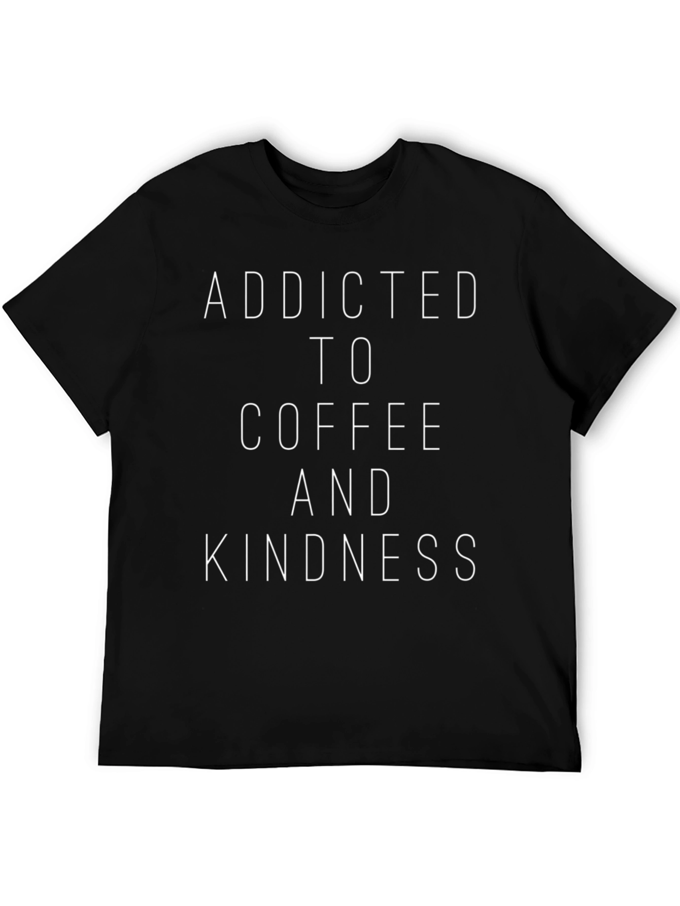 Addicted To Coffee & Kindness Black Graphic Tee