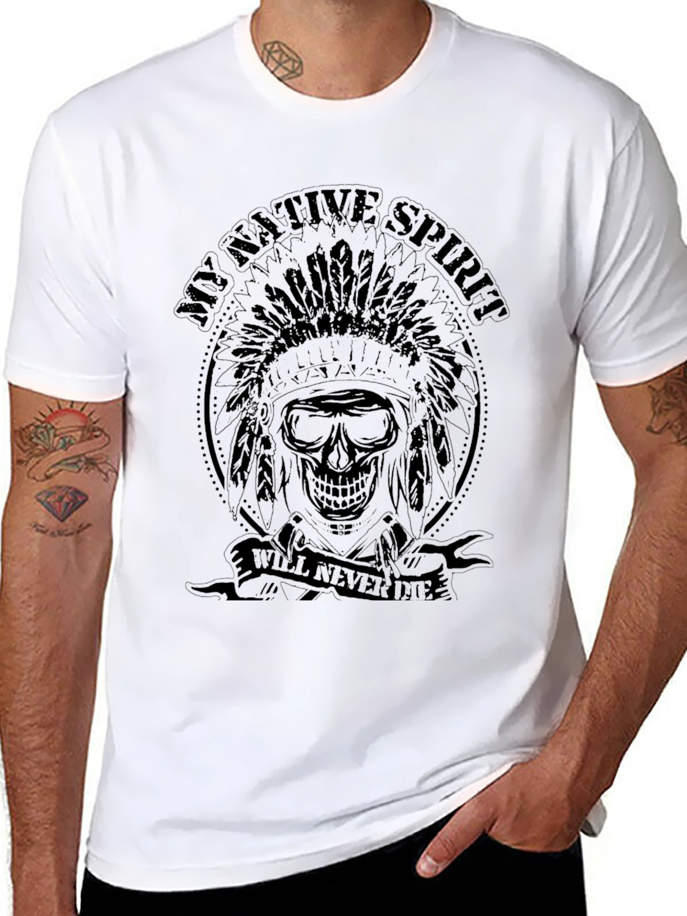 Native Spirit Skull Graphic Tee
