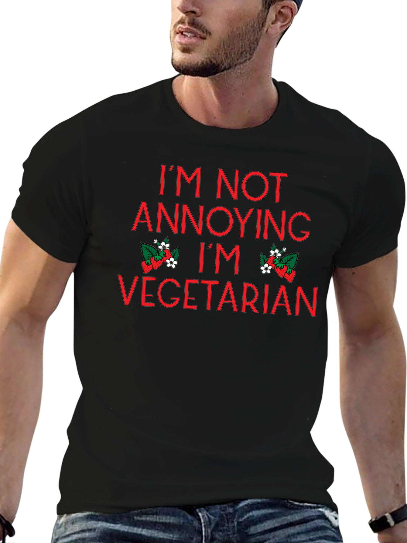 Vegetarian T-Shirt - Im Not Annoying Im Vegetarian