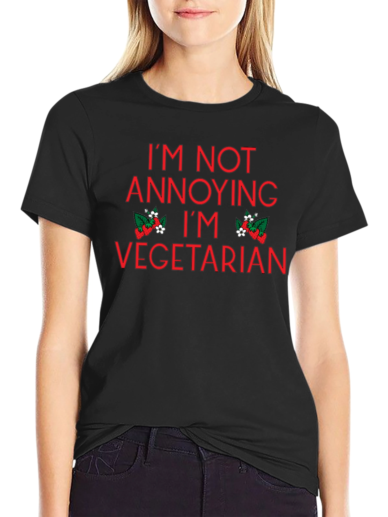 Vegetarian T-Shirt - Im Not Annoying Im Vegetarian