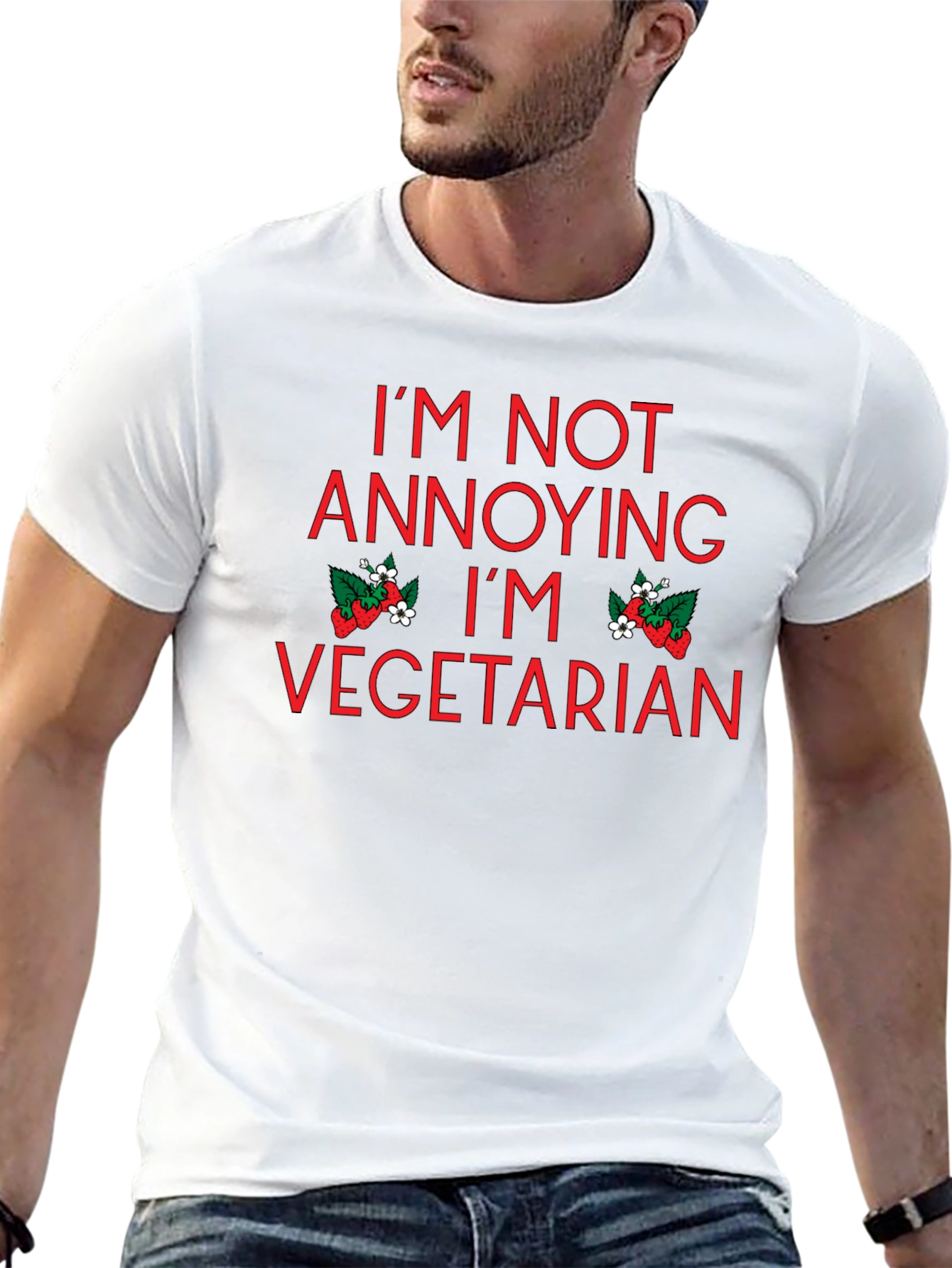 Vegetarian T-Shirt - Im Not Annoying Im Vegetarian