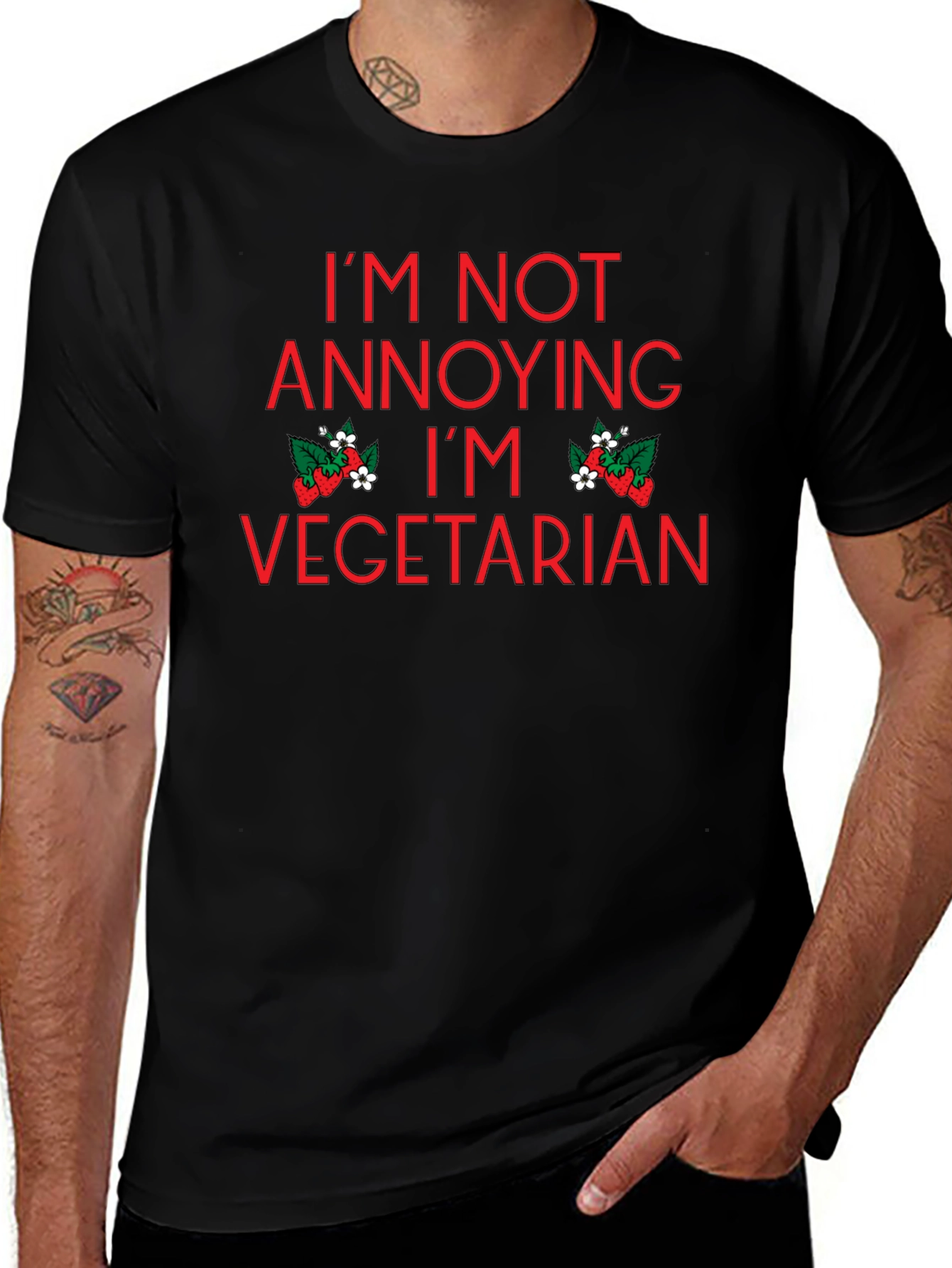 Vegetarian T-Shirt - Im Not Annoying Im Vegetarian