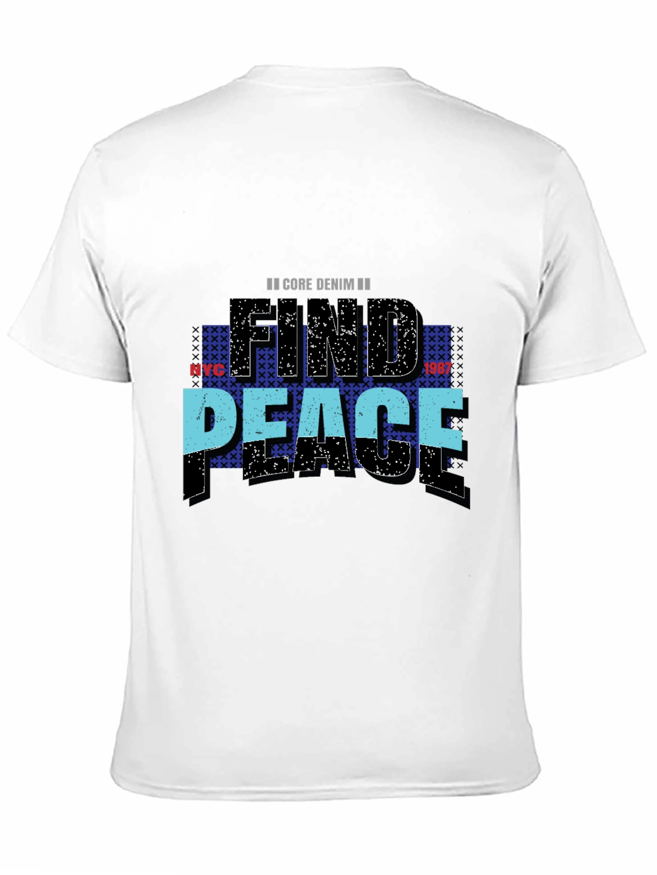 Find Peace Core Denim Graphic Tee